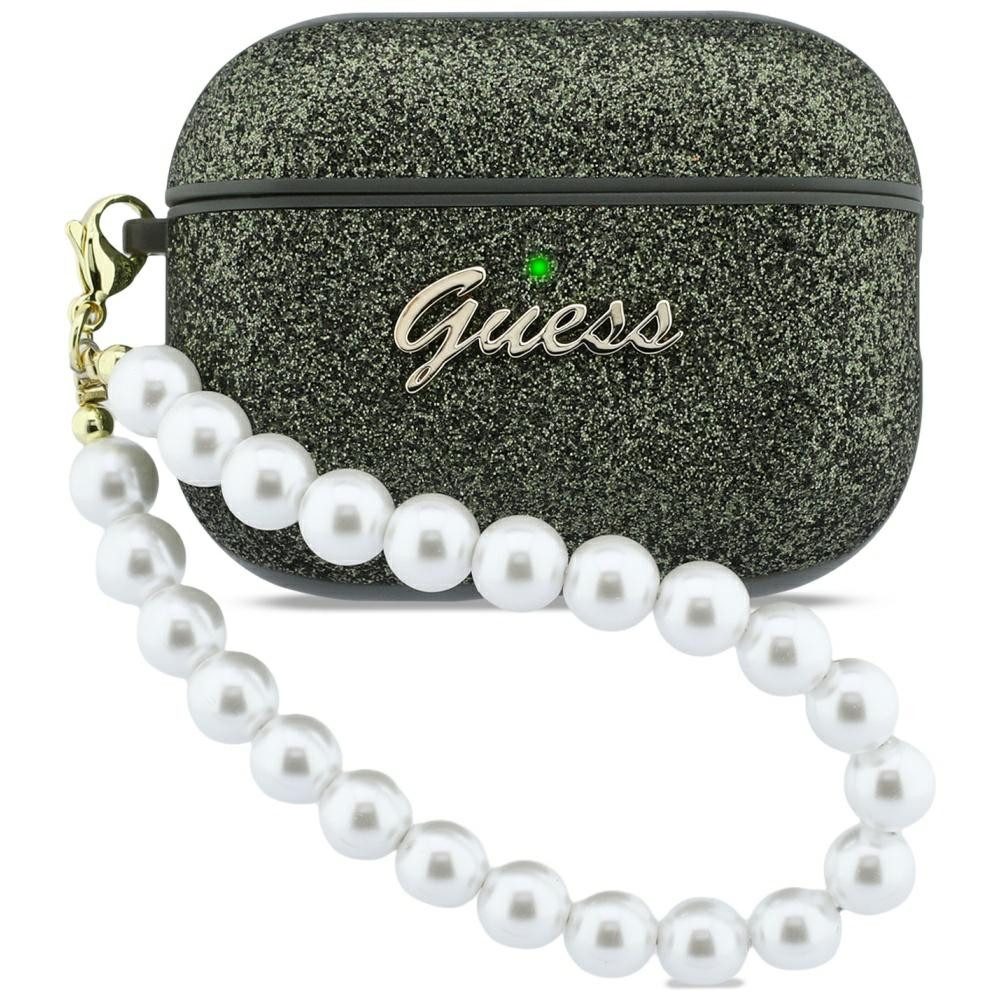 Guess Kopfhörer-Schutzhülle Ohrhörerhülle Perlenarmband Glitzeroptik, Glitzeroptik, Perlenarmband, passgenau