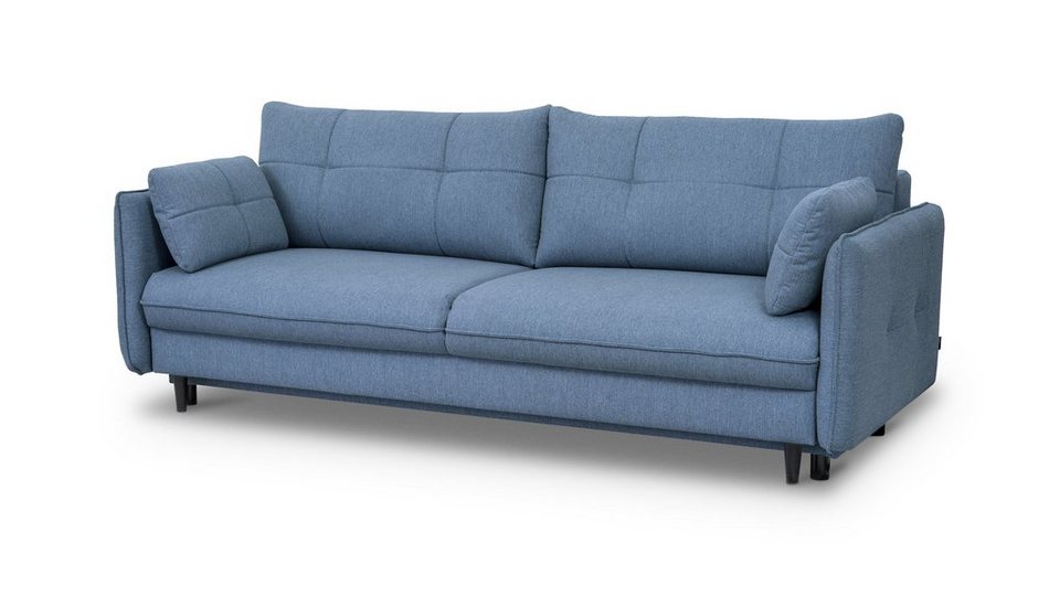 Siblo 3-Sitzer Das Dreisitzer-Sofa Arria mit Schlaffunktion - elegantes Sofa  - Bettzeugbehälter - bequemes Sofa - Wohnzimmer