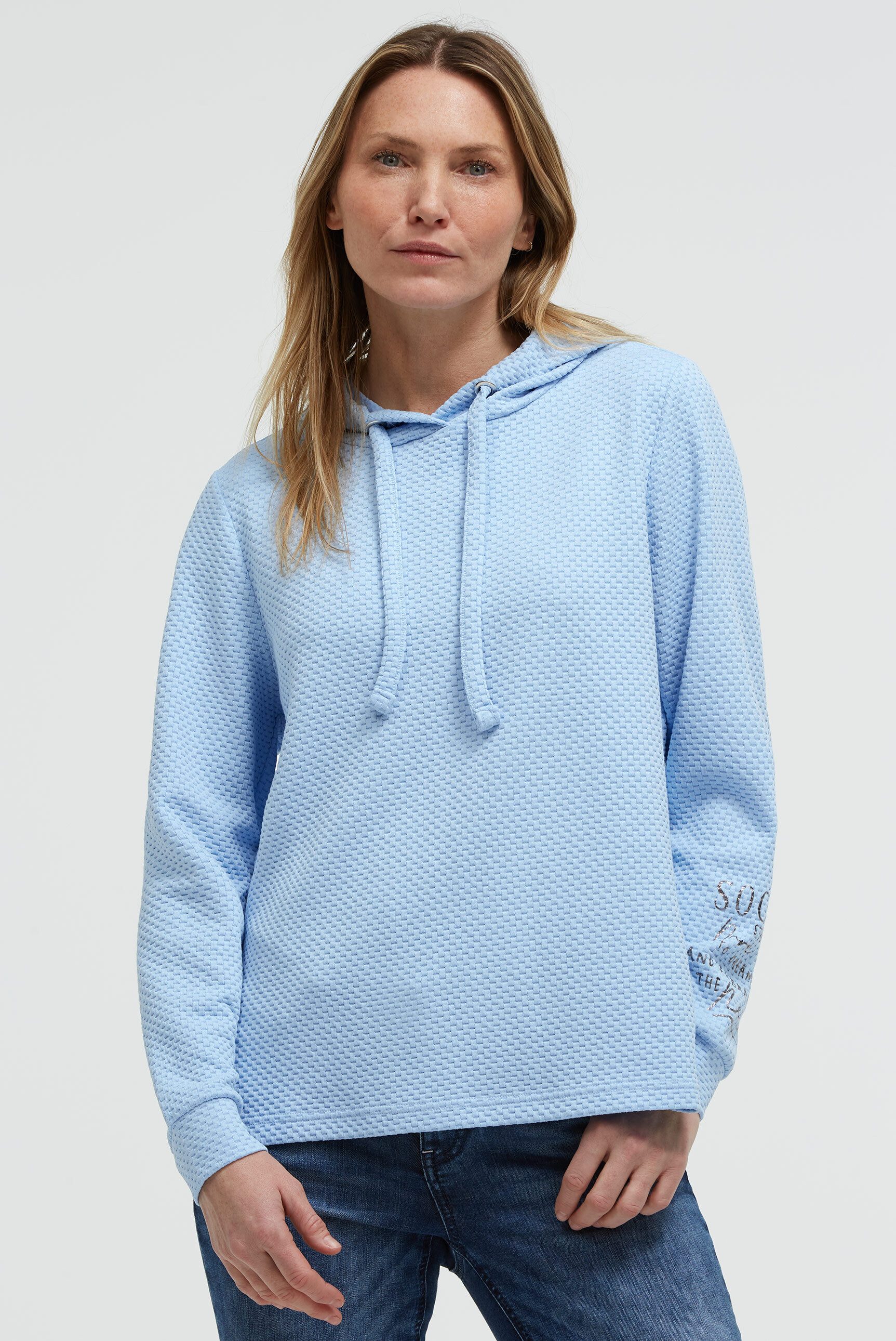 SOCCX Kapuzensweatshirt mit Seitenschlitze