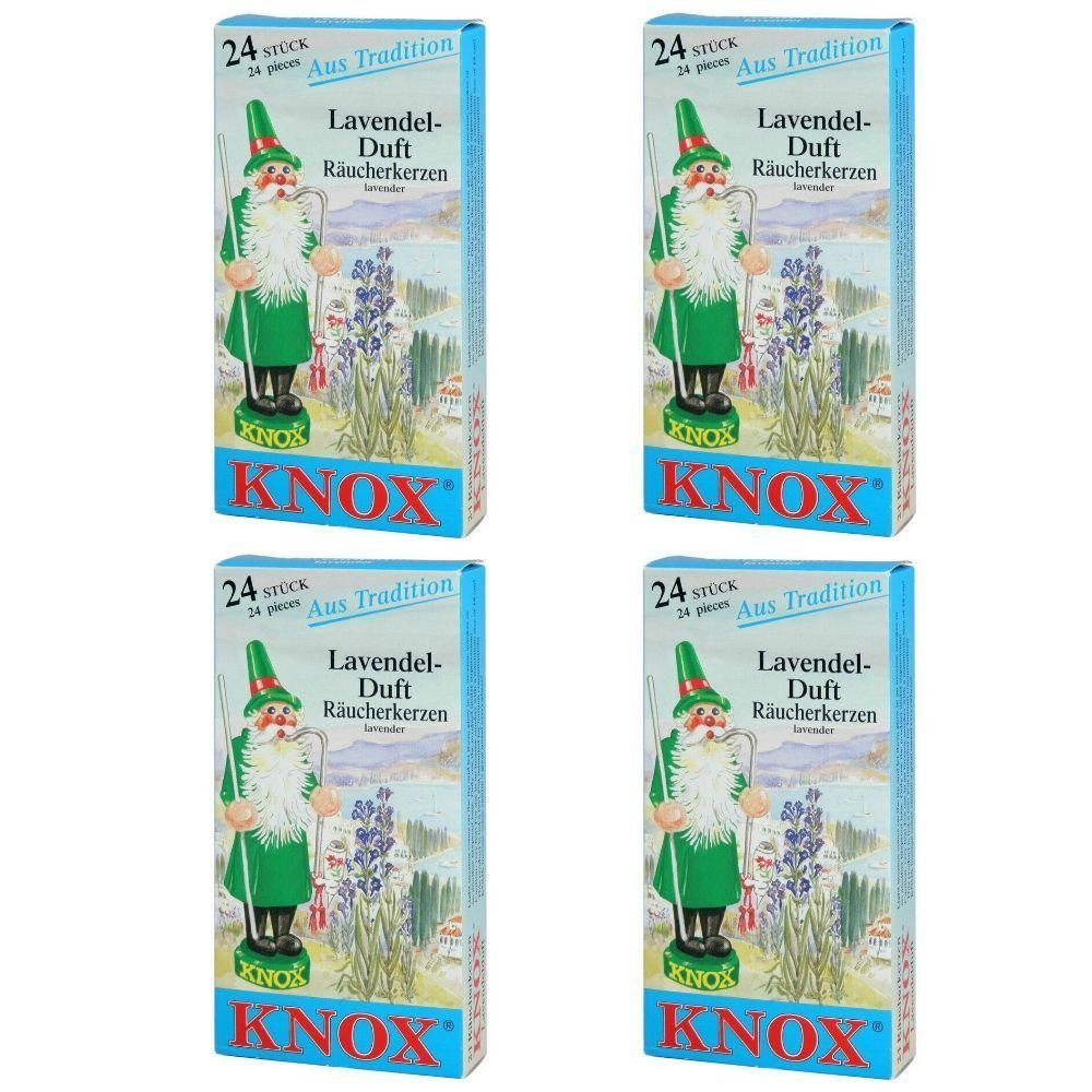 KNOX Räucherkegel 4 Päckchen Räucherkerzen- Lavendel - 24er Packung