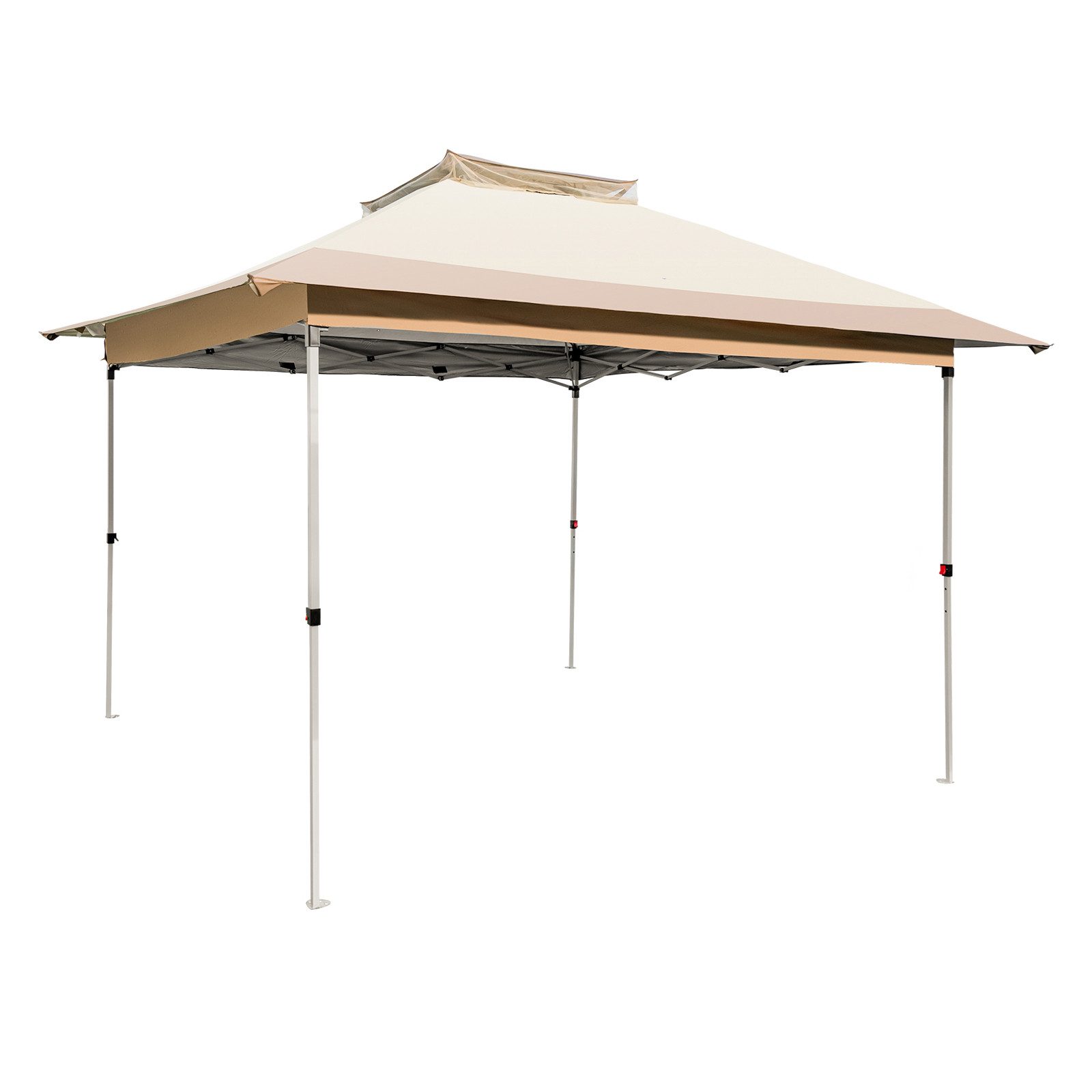 COSTWAY Faltpavillon 3,6x3,6m, höhenverstellbar