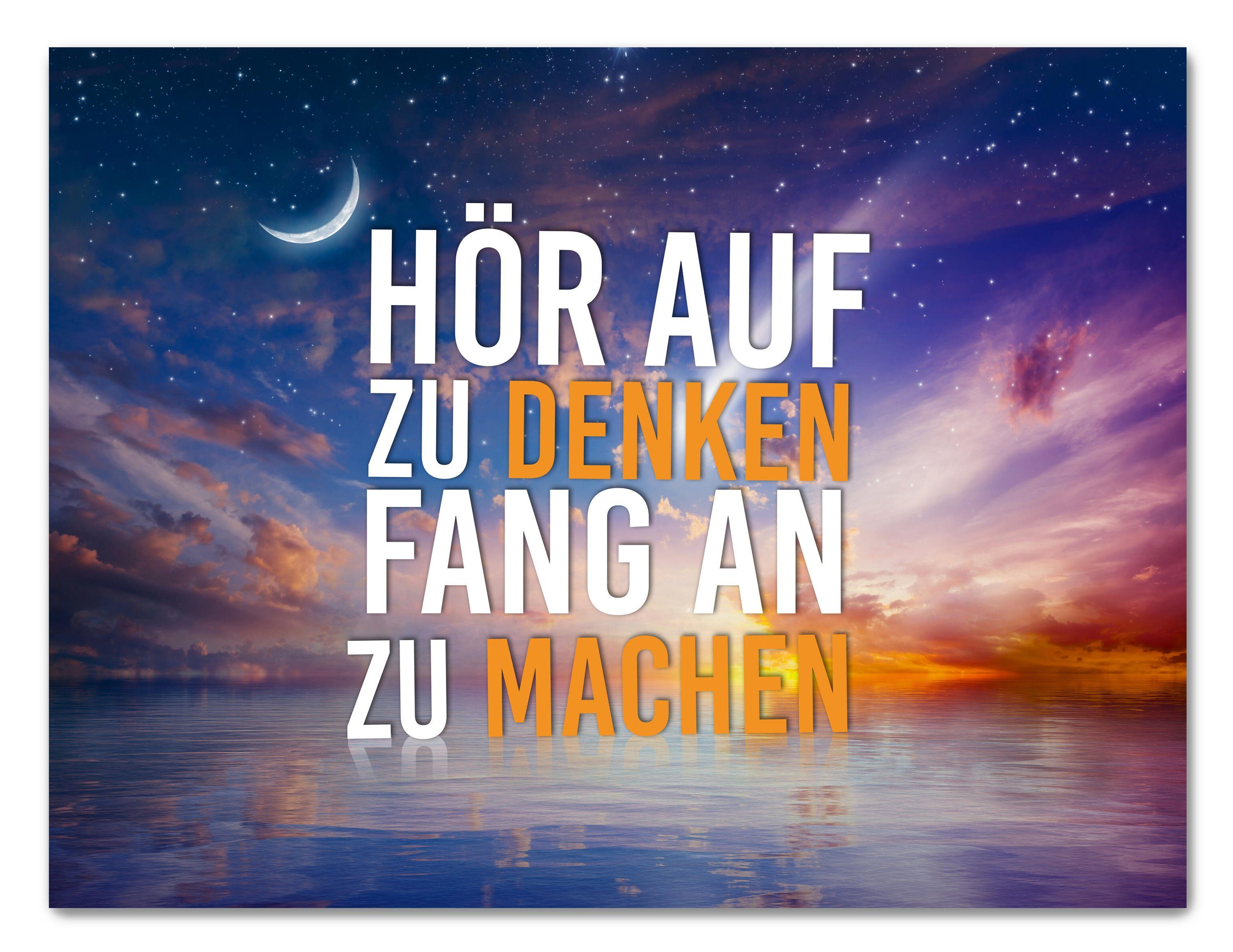 wandmotiv24 Leinwandbild Motivation, Querformat, Fang an zu machen