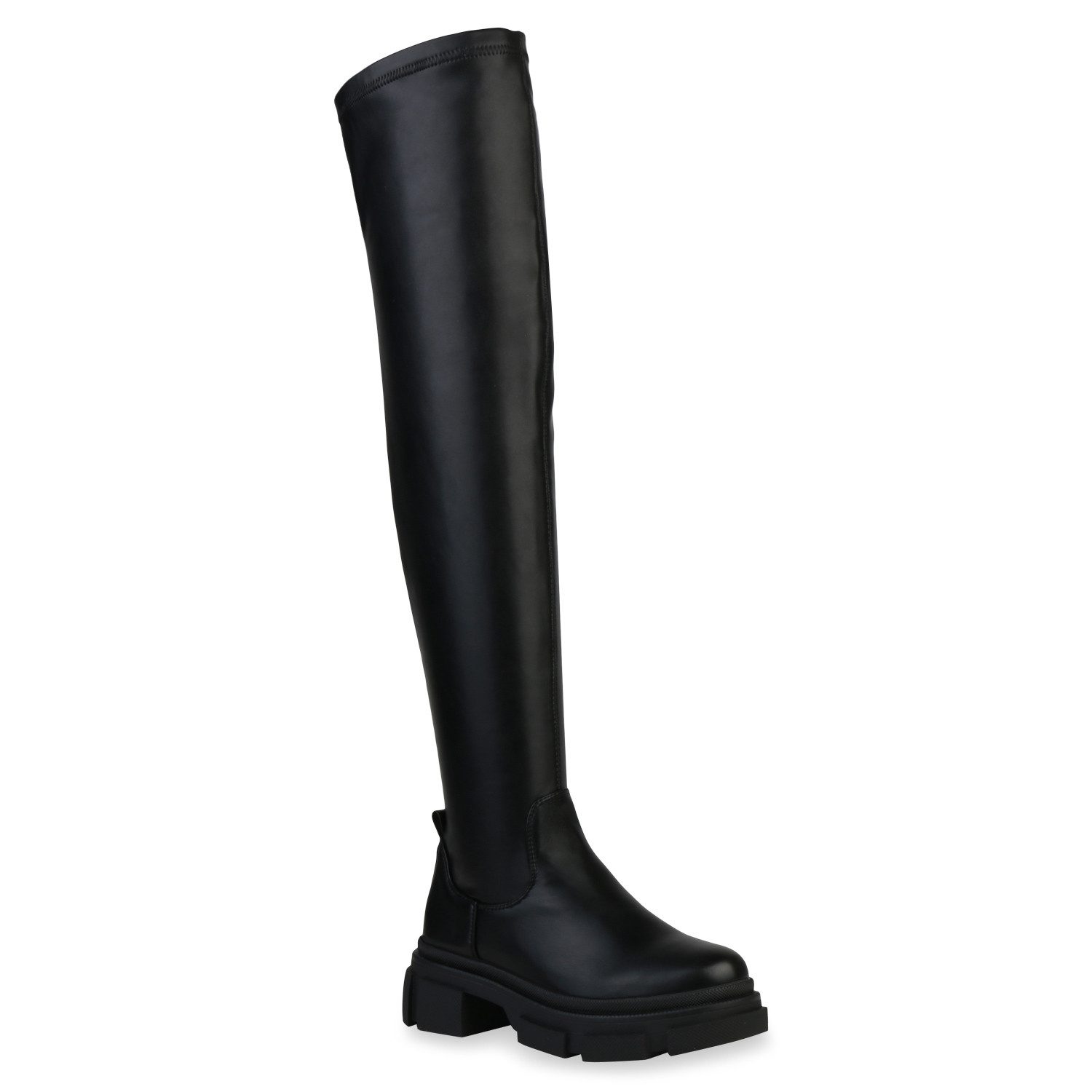 VAN HILL 835970 Overkneestiefel Damen Stiefel Leicht Gefütterte Overknees P günstig online kaufen