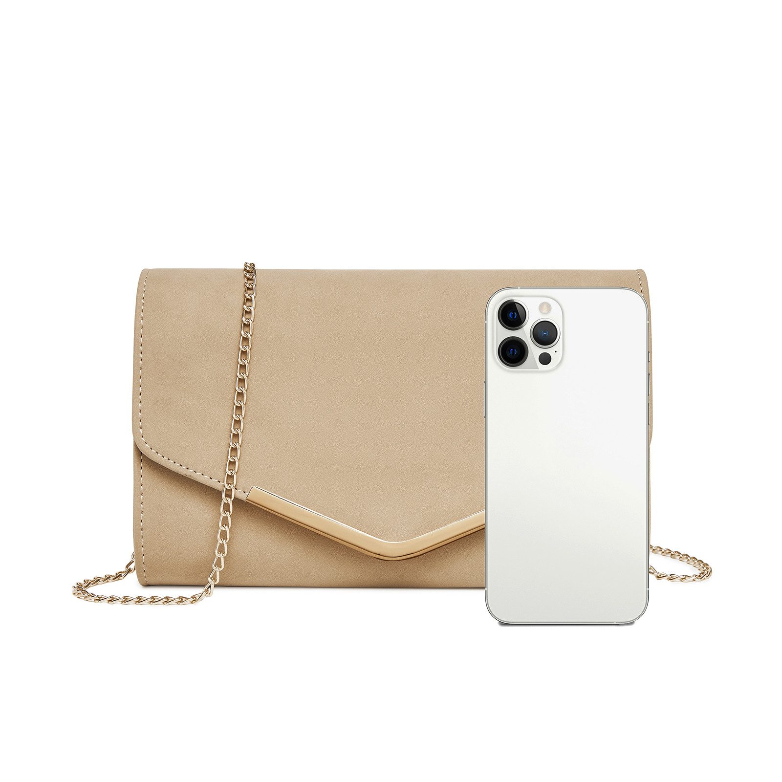 Miss Lulu Abendtasche Clutch Damen Elegant Kettentasche Hochzeit Umhängetasche Handtasche