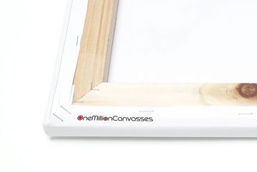 OneMillionCanvasses® Leinwandbild Marmor - Weiß - Grau - Luxus - Marmoroptik - Stein, (1 St), Leinwand Bilder für Wohnzimmer Schlafzimmer