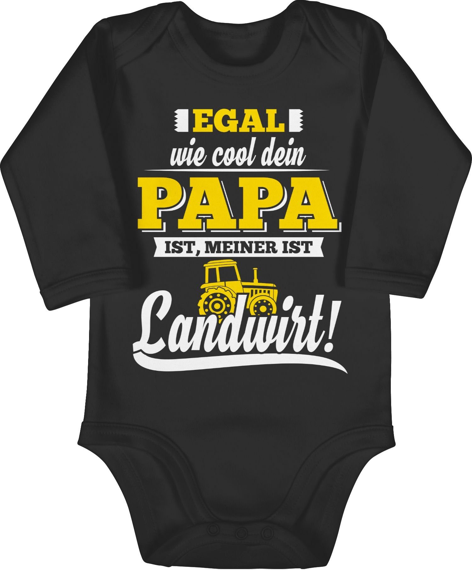 Landwirt Papa Shirtracer 2 Baby wie Shirtbody Schwarz ist Sprüche meiner dein Egal Cool