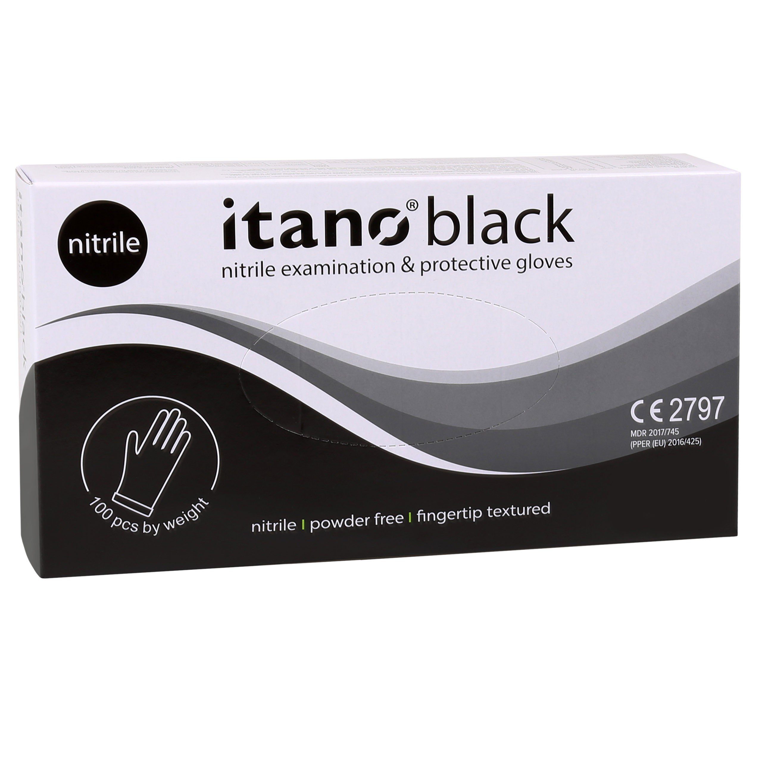 Diamantgrip Nitril-Handschuhe Schwarz | 100 Stück | Herrmann Diamantgrip Nitril-Handschuhe Schwarz | 100 Stück | Herrmann