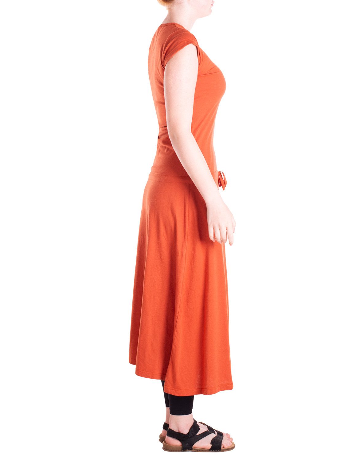 Vishes Maxikleid Langes einfaches Basis Sommerkleid aus Jersey mit Tunnelzug Alternative Bekleidung, Ethno, Hippie, Retro Style
