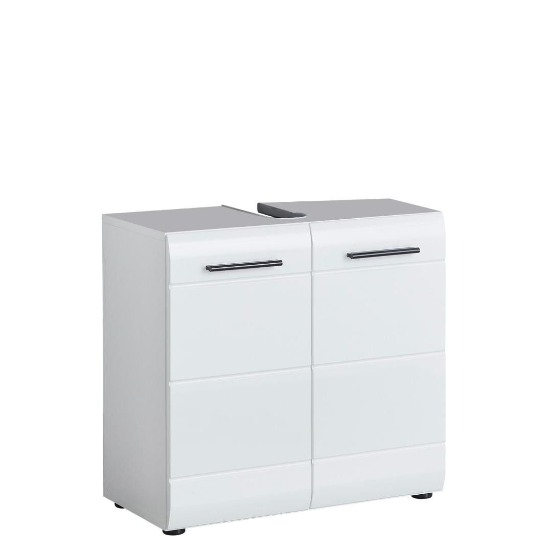 trendteam Waschbeckenschrank SkinGlossLine Waschbeckenunterschrank weiß Hochgla
