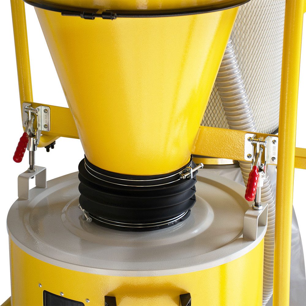 BAMATO Absauganlage ABZ-1800 Y-Adapter Zyklonabsaugung 230V Reinluft-Absaugung 1150m³/h, 1500 W, (1-tlg), Späneabsaugung, Feinstaub-Filterpatrone, 2000 Pa