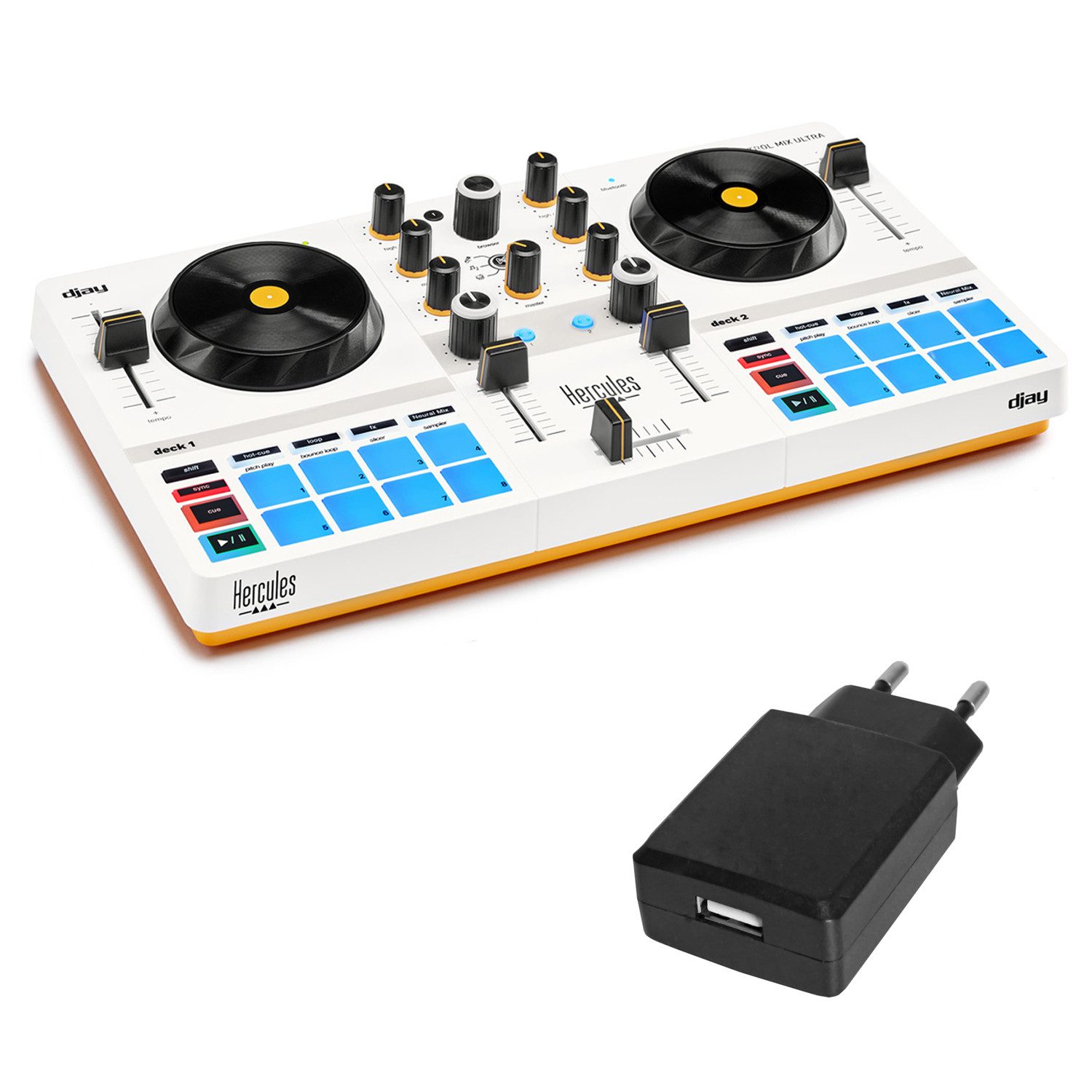 DJ Controller Hercules DJControl Mix Ultra mobiler DJ-Controller mit Netzteil