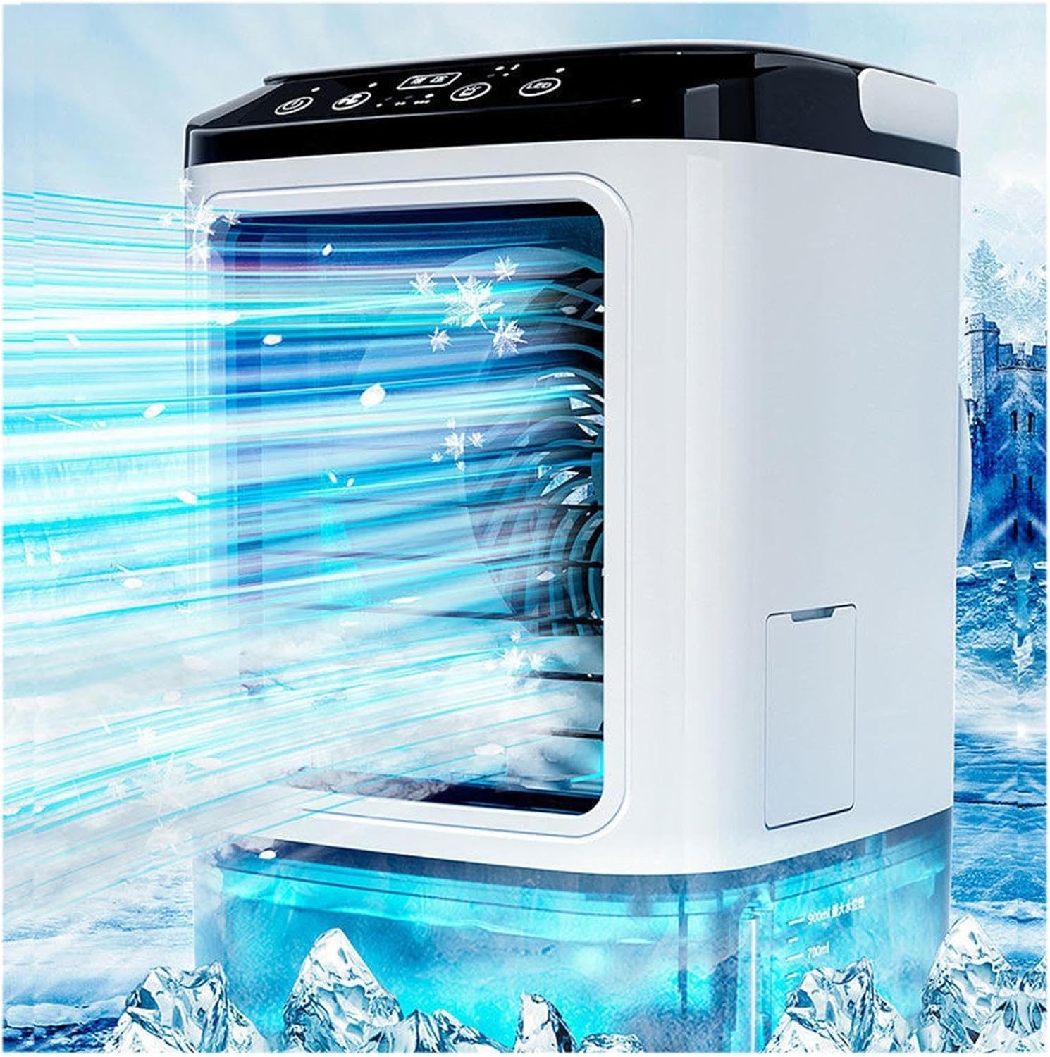 FELIXLEO Ventilatorkombigerät 3 in 1 Klimaanlage 900ml Wassertank Luftkühler mit Eisbox