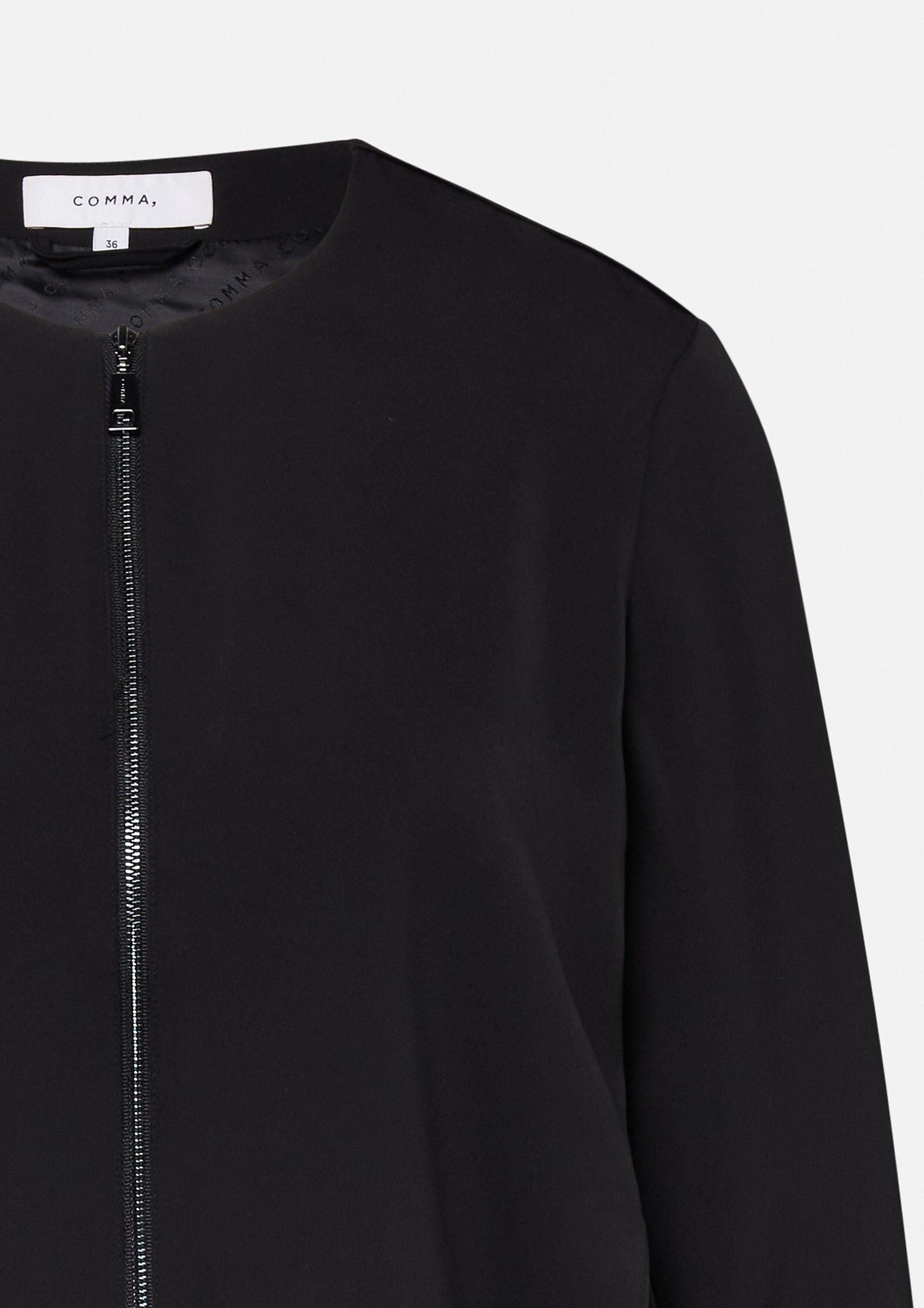 comma Funktionsjacke Indoor-Jacke Fließender Blouson mit Eingrifftaschen