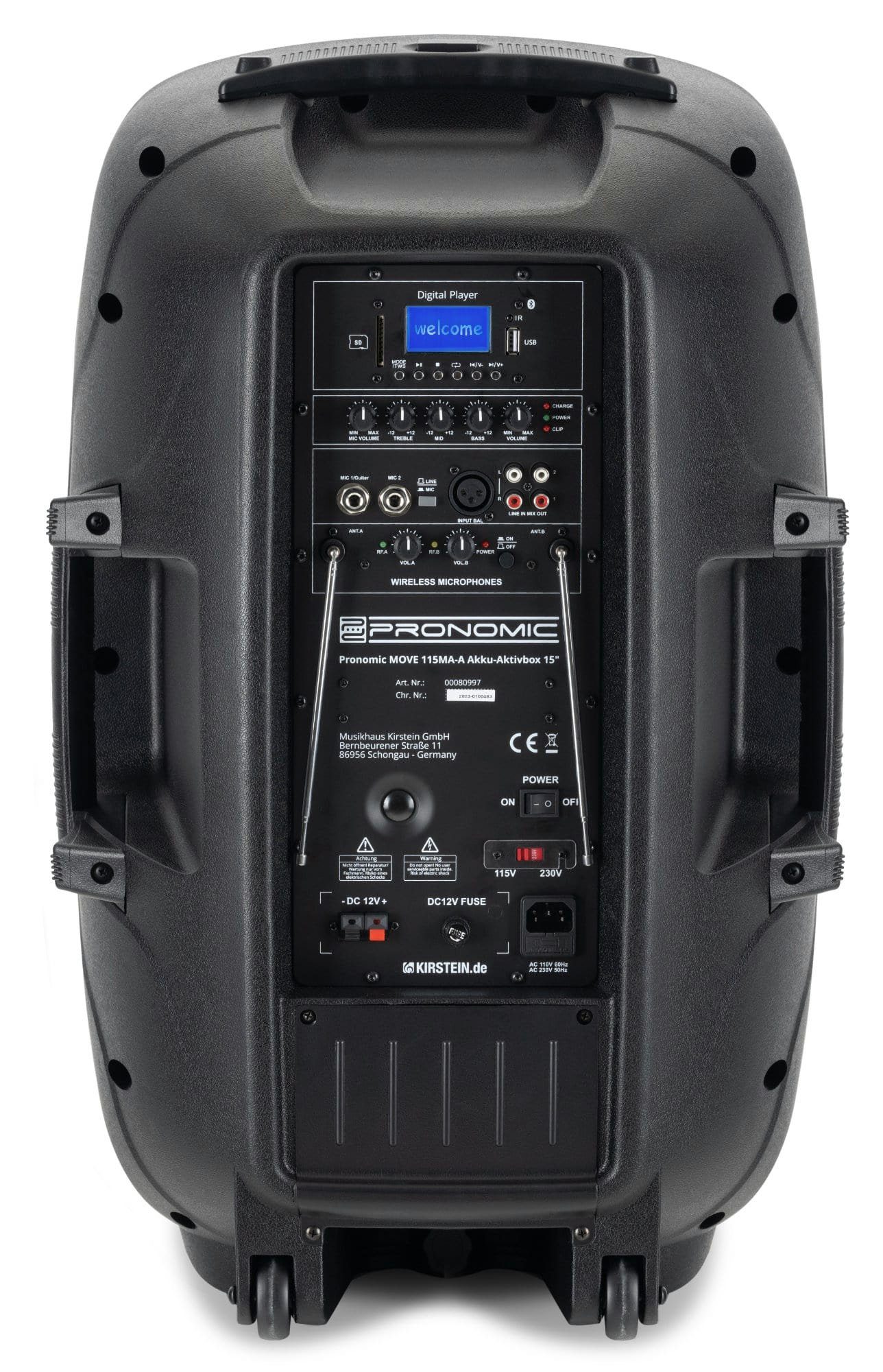 Pronomic MOVE 15MA-A Akku-Aktivbox - Funkmikrofone 15"-Woofer mit W, Lautsprecher inkl. Soundanalage Stereo Headsets) Funktion 30 Mobile (Bluetooth-Schnittstelle, & TWS