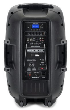 Pronomic MOVE 15MA-A Akku-Aktivbox - Mobile Soundanalage mit 15"-Woofer Lautsprecher (Bluetooth-Schnittstelle, 30 W, Stereo TWS Funktion inkl. Funkmikrofone & Headsets)