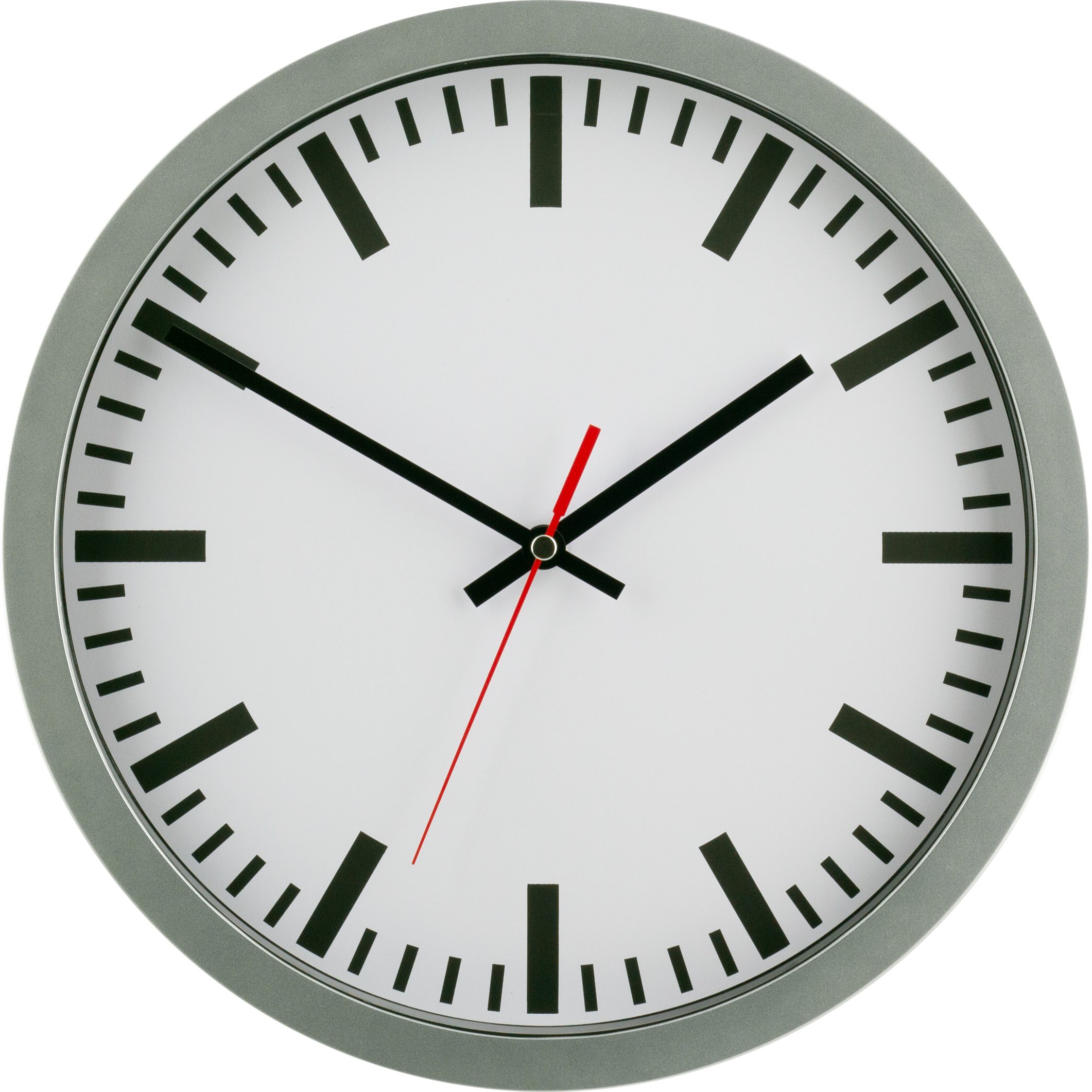 Wanduhr EUROTIME 83830 Quarzwanduhr mit schleichender Sekunde