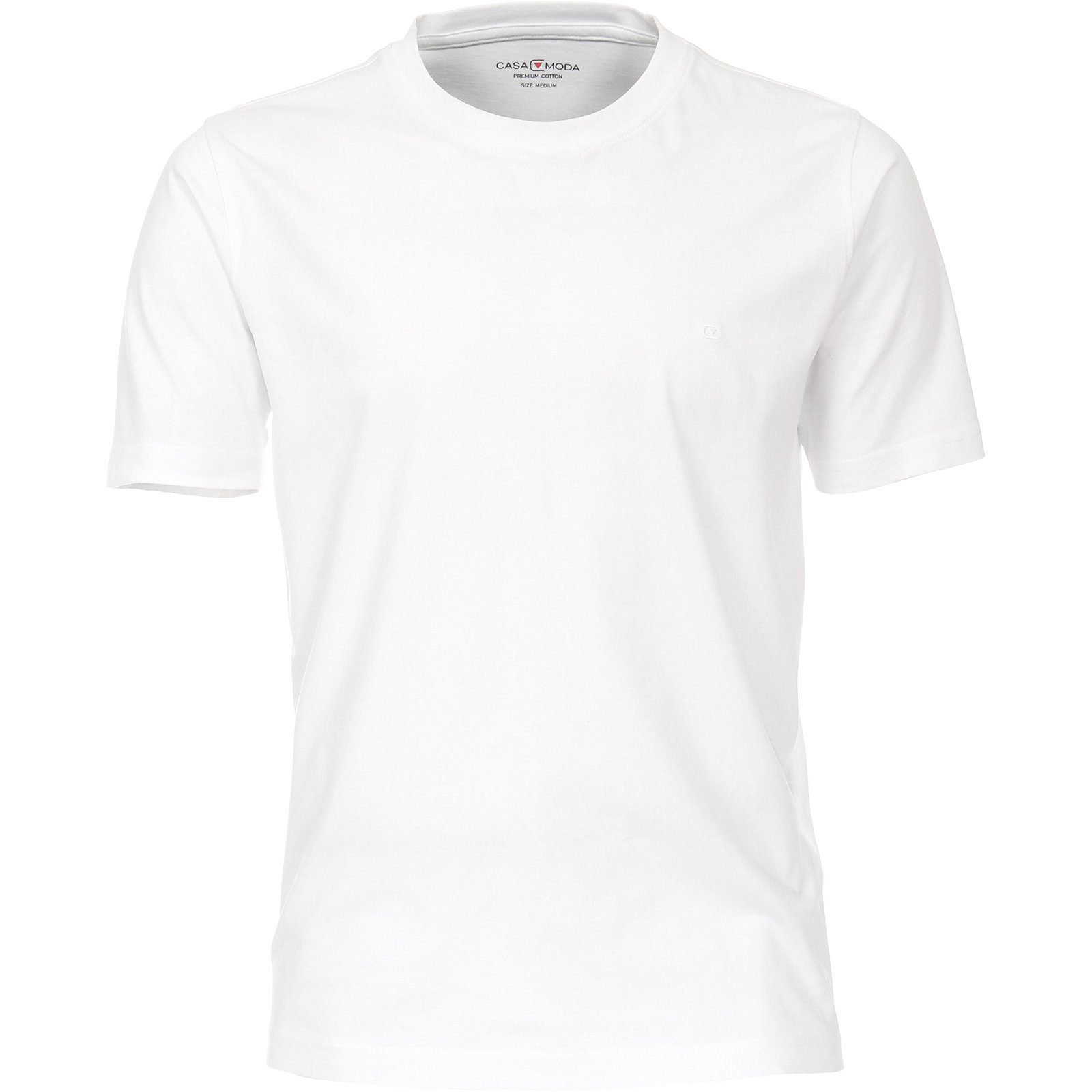 CASAMODA Rundhalsshirt Übergrößen CasaModa Basic T-Shirt weiß