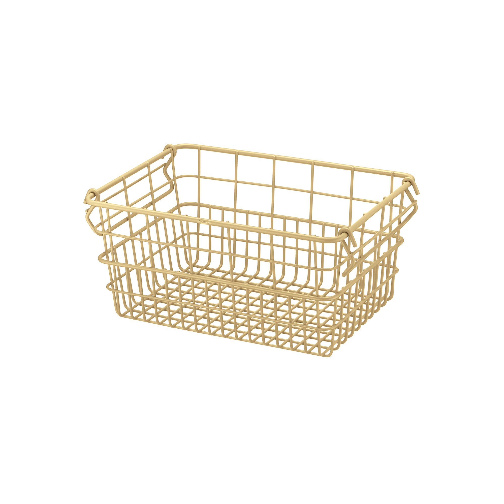 blomus Aufbewahrungskorb -KAGO- Aufbewahrungsbox, Gitterkorb, Organizer: moderner Drahtkorb (1 St), moderner Designfokus, Metall, Henkel zum Tragen, Stapelbar