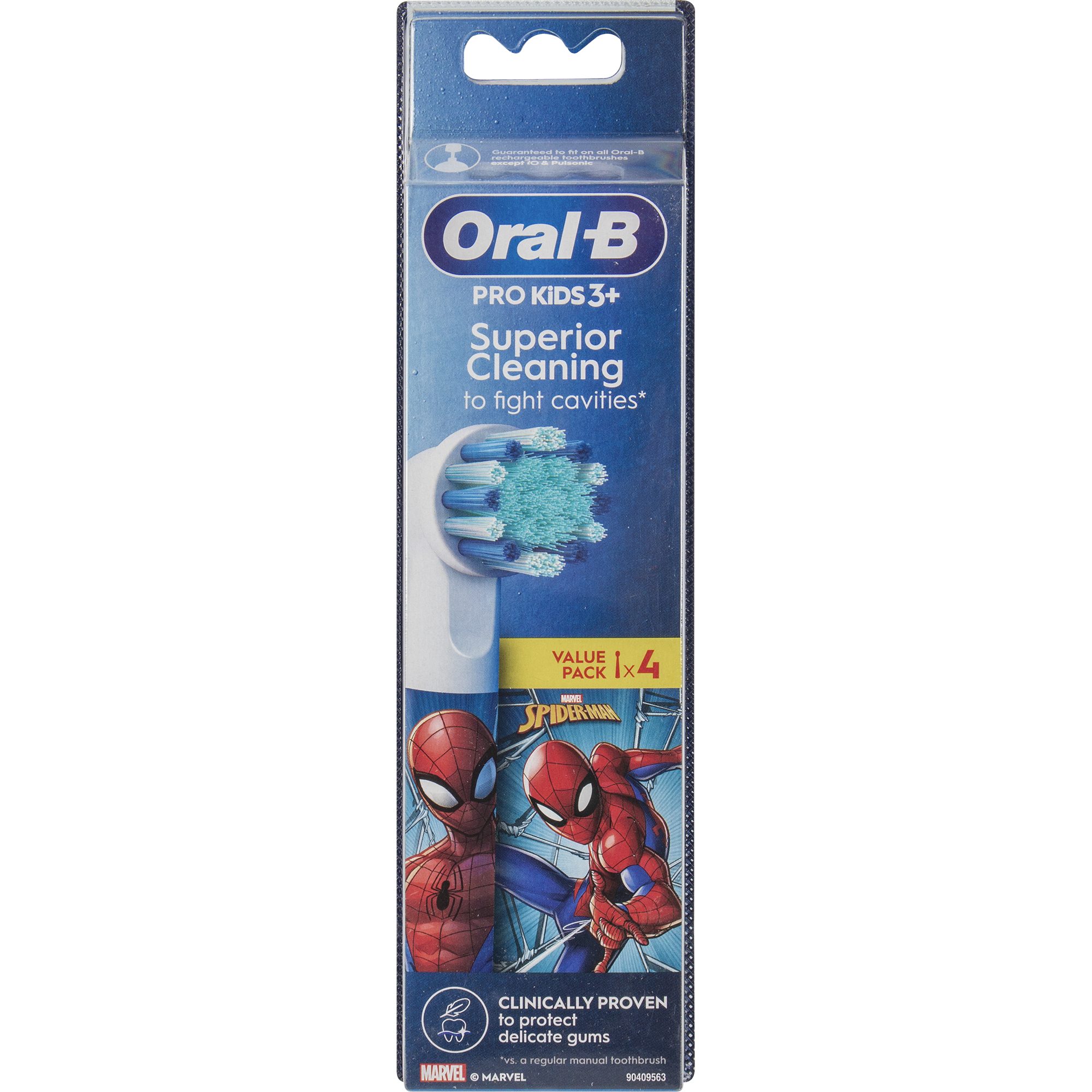 Oral-B Aufsteckbürste Oral-B Oral-B Pro Kids Spiderman 4er Pack, Aufsteckbürste