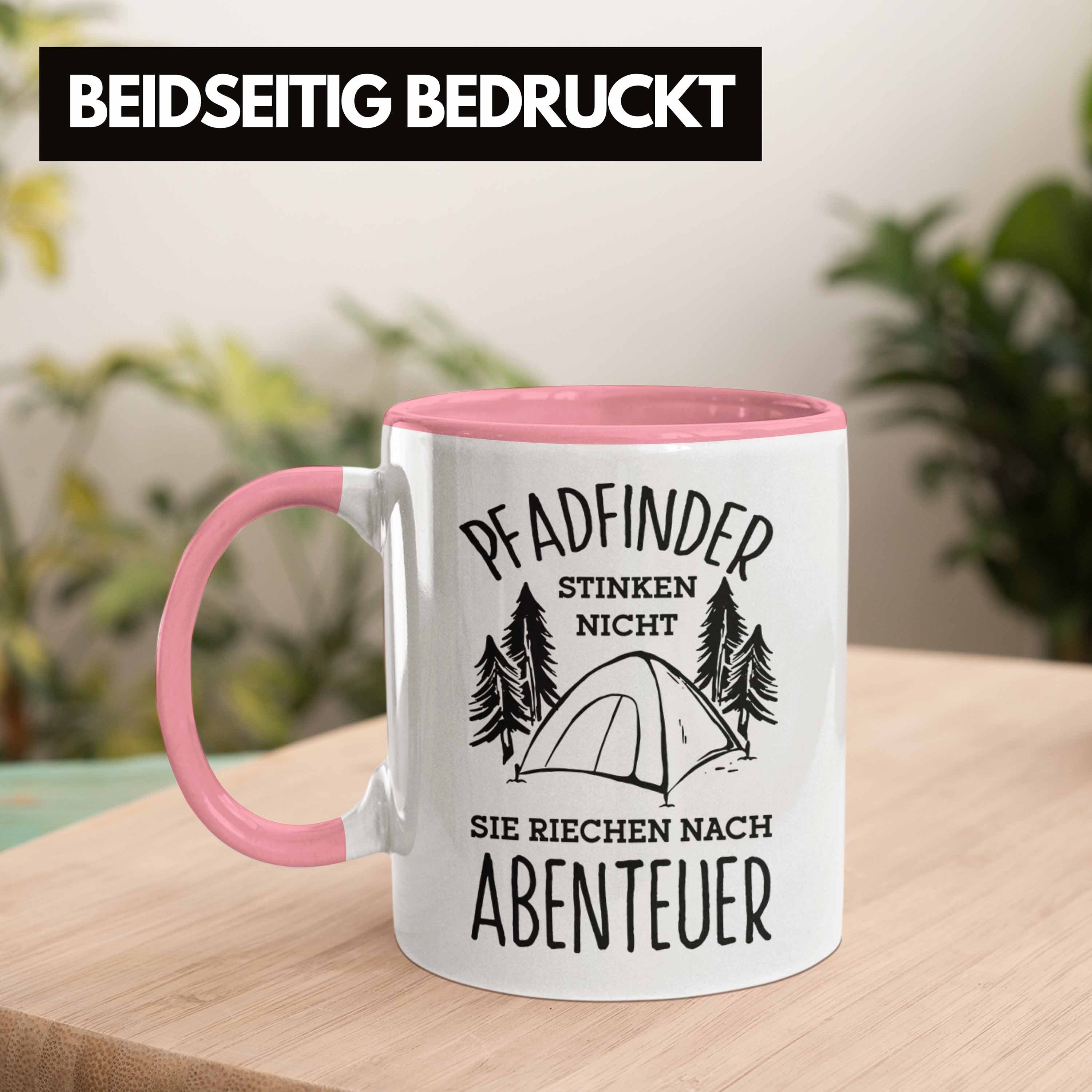 Trendation Tasse Pfadfinder Tasse Geschenk Für Pfadfinder Geschenkidee Stinken Rosa Lustige