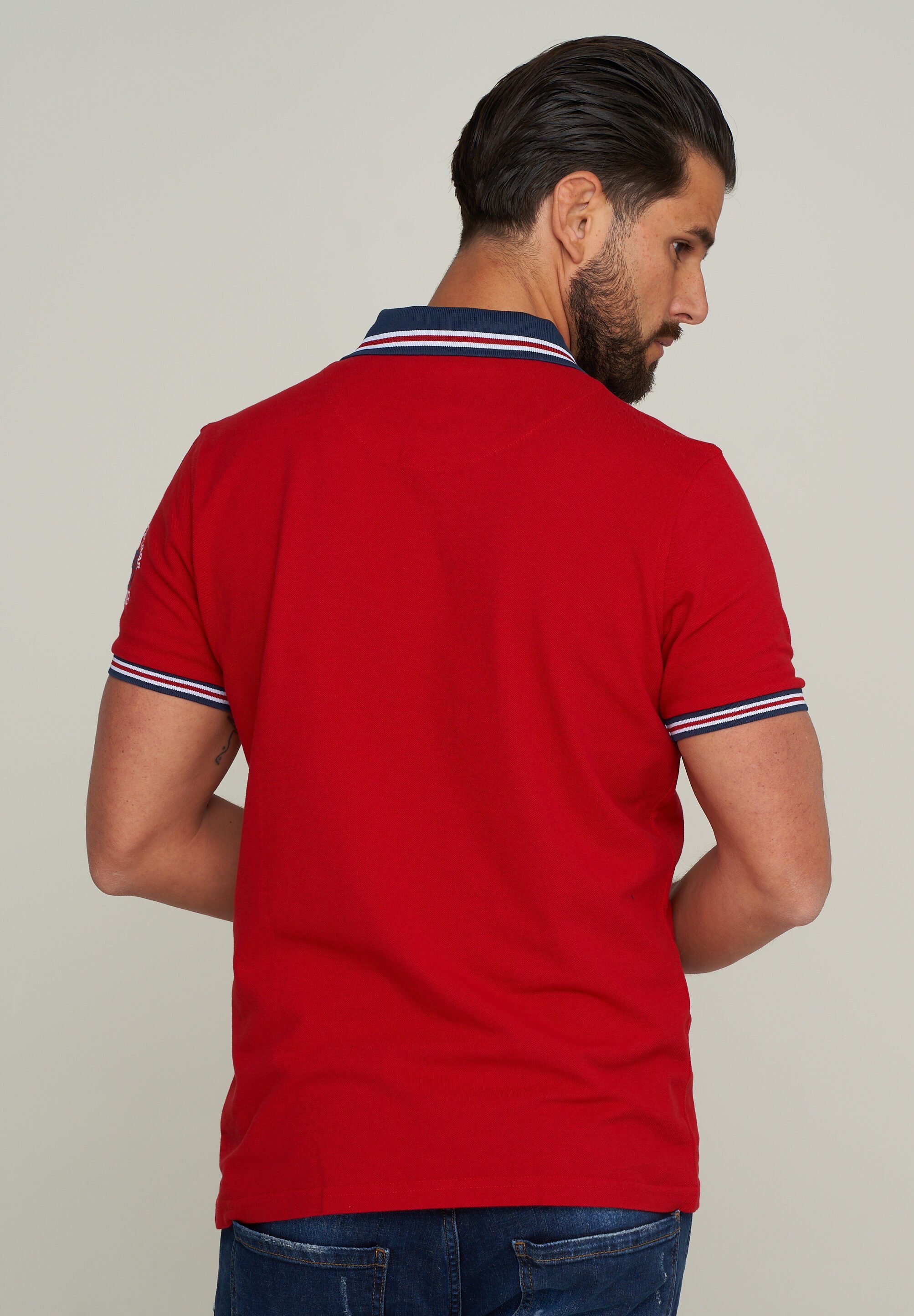 Poloshirt CARISMA mit Rot CREXPLORER Bedruckt Stickereien &