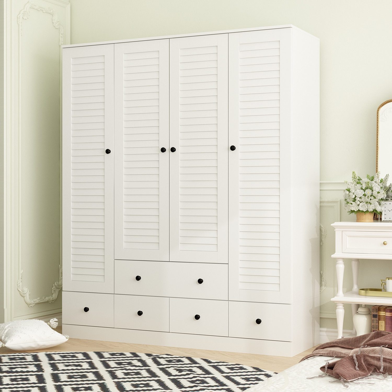FUFU&GAGA Kleiderschrank mit 5 Schubladen