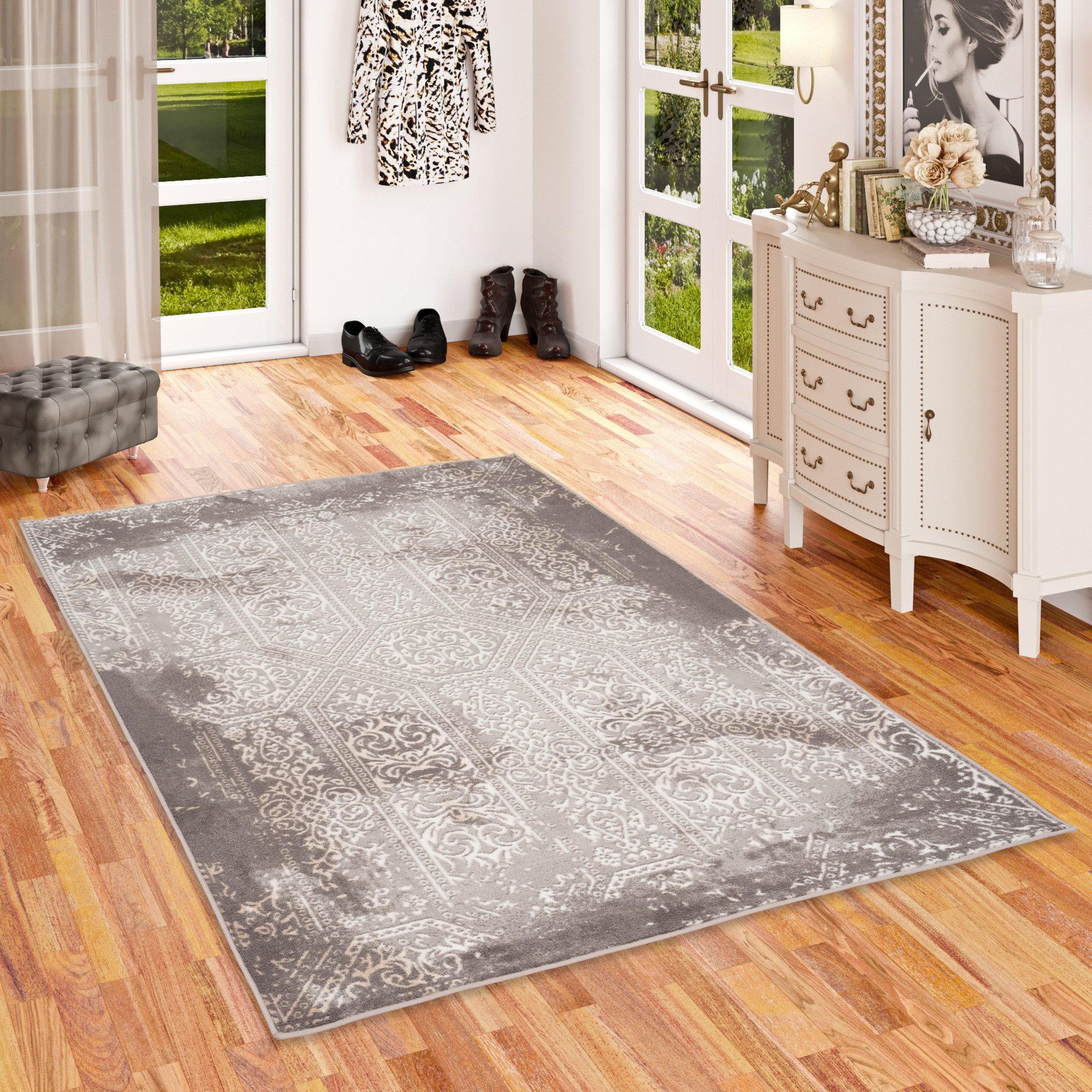 Pergamon Designteppich Designer Teppich Tawira Vintage Klassik, Rechteckig, Höhe: 12 mm