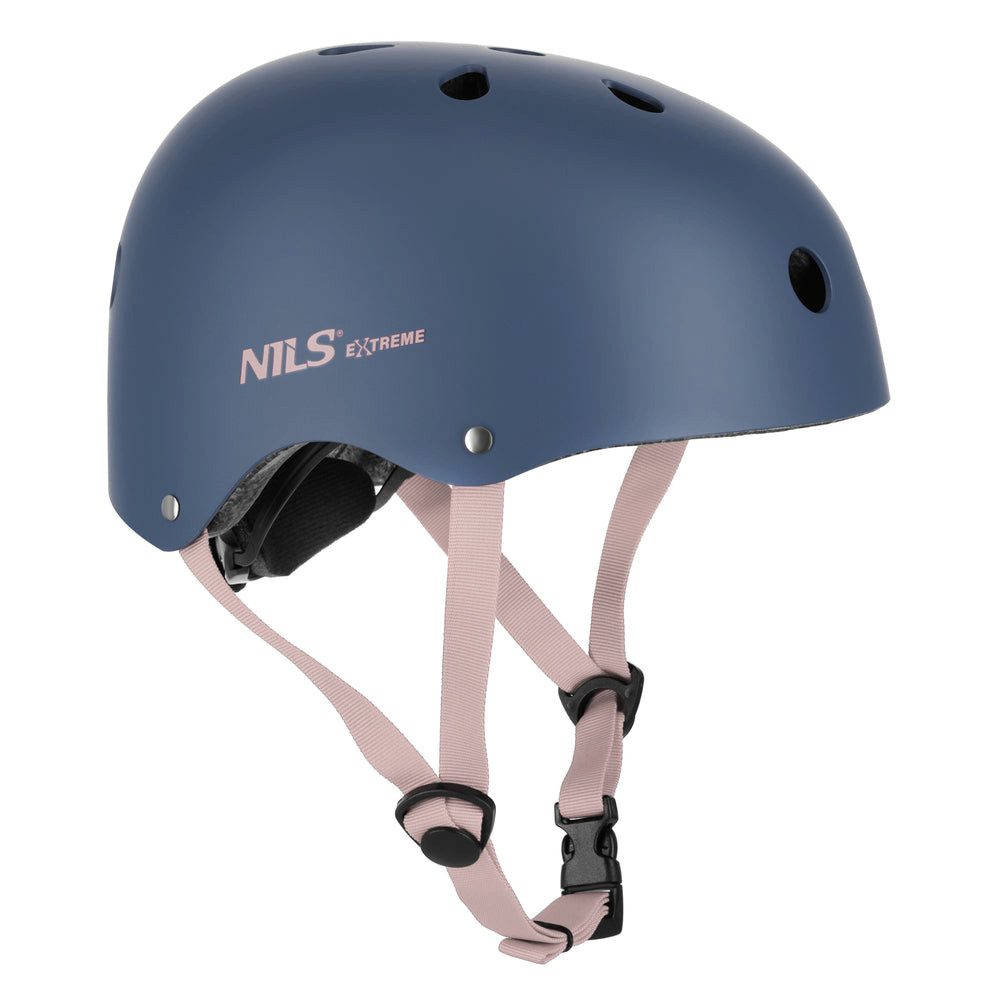 NILS EXTREME Skatehelm Skaterhelm Rollerhelm Schutzhelm (Spar-Set, 1-tlg., 48-52 cm leicht), Out-Mold, matte Schale, 11 Öffnungen