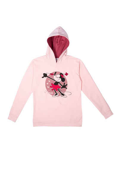 United Labels® Sweatshirt Minnie Mouse Hoodie Damen Kapuzenpullover Sweatshirt Pullover Rosa