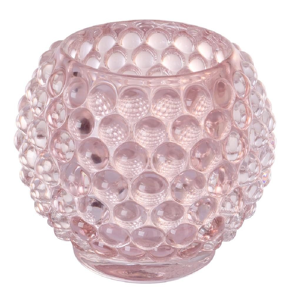 Fink Kerzenhalter Teelichthalter Dots Glas Rosa günstig online kaufen