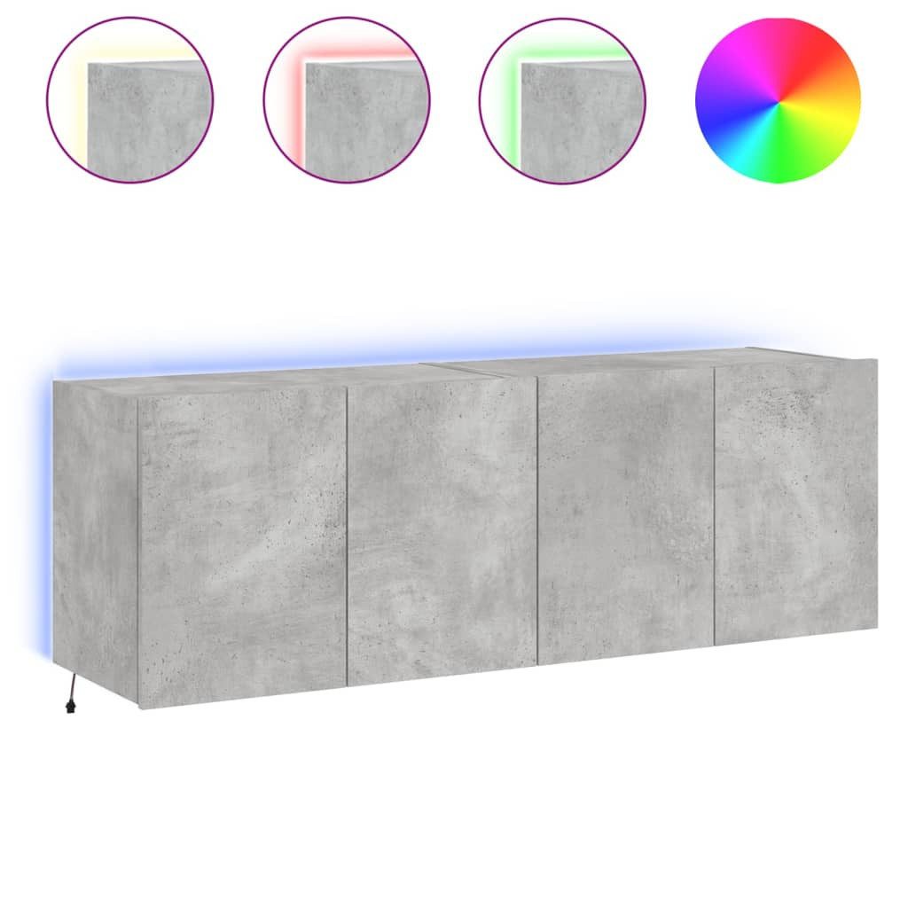 vidaXL TV-Wand TV-Wandschränke mit LED-Leuchten 2 günstig online kaufen