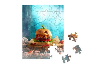 puzzleYOU Puzzle Halloween-Party-Burger, 48 Puzzleteile, puzzleYOU-Kollektionen Festtage