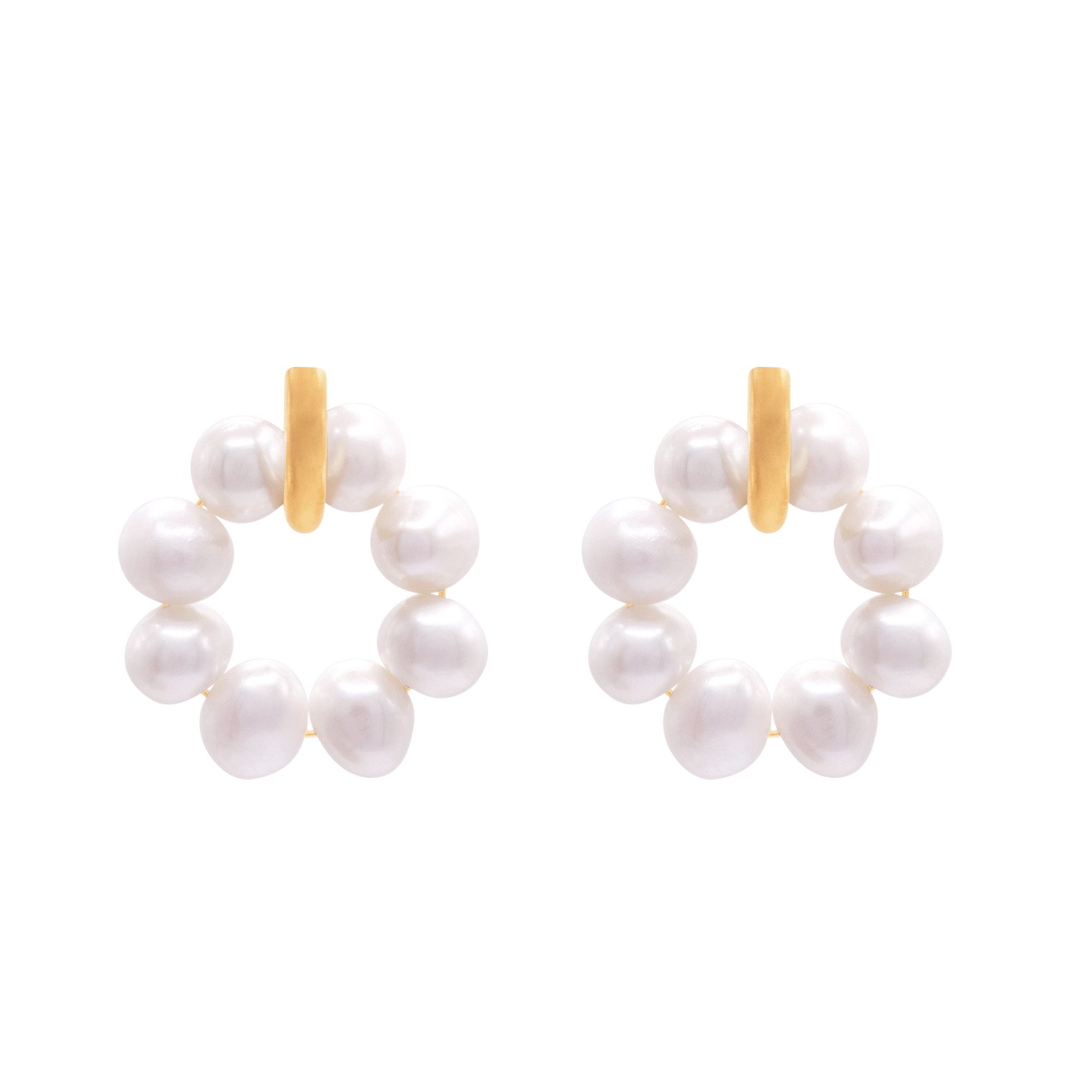 Heideman Paar Ohrstecker Lara silberfarben poliert (Ohrringe, inkl. Geschenkverpackung), mit Perle