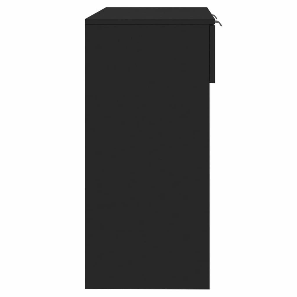 (1-St) Schwarz Schwarz vidaXL Konsolentisch cm Holzwerkstoff | Schwarz 90x36x75 Beistelltisch