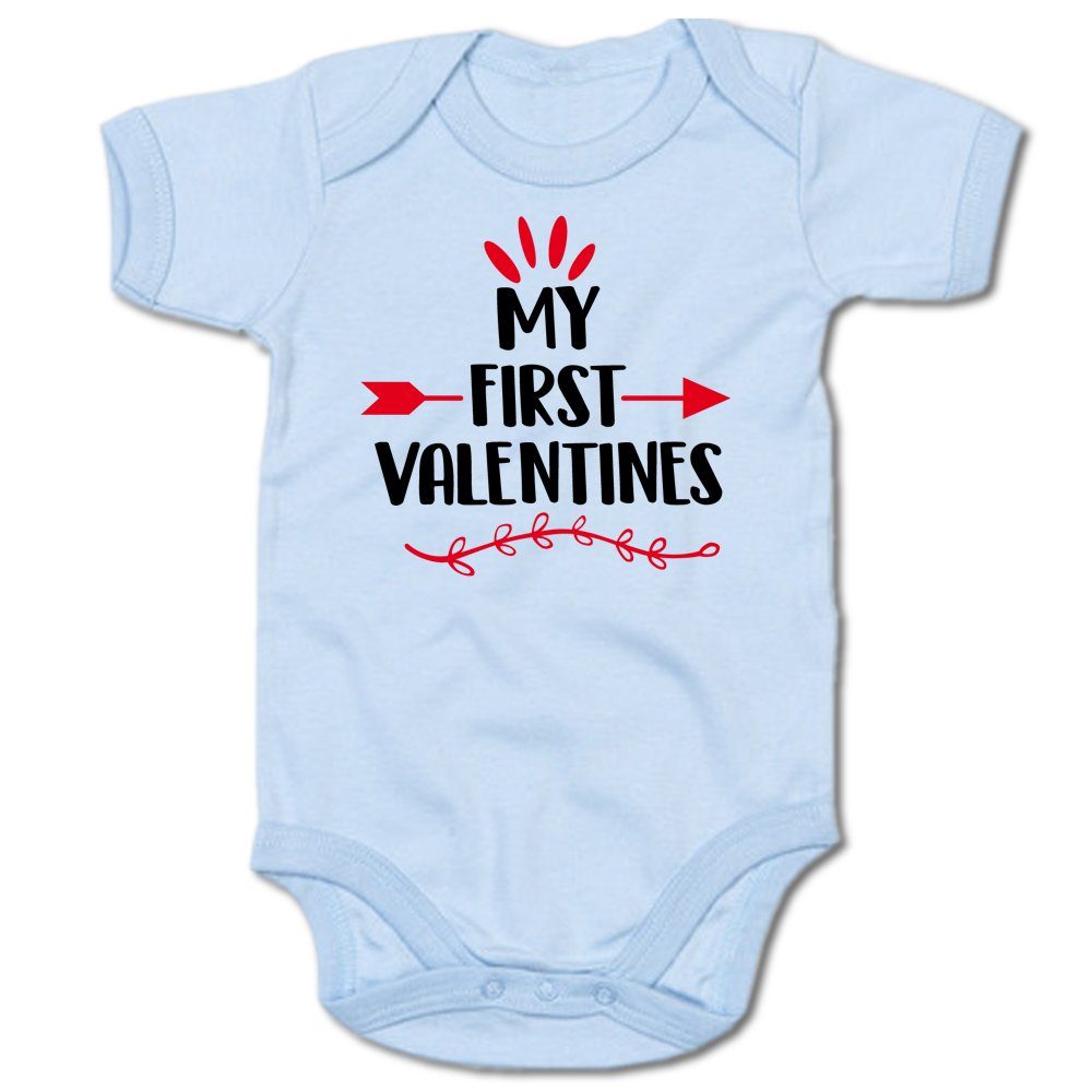 G-graphics Kurzarmbody My first Valentines Baby Body mit Spruch / Motiv / Aufdruck • zum Valentinstag