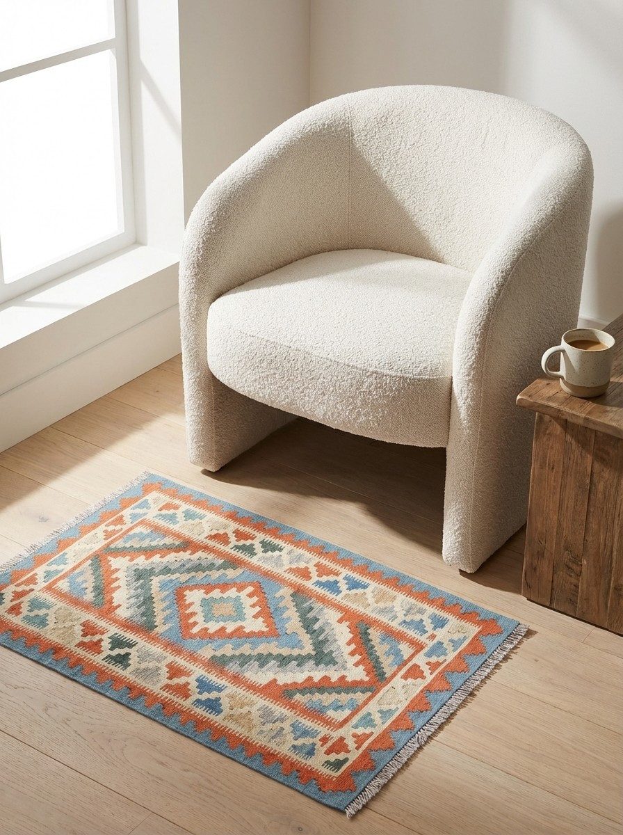 Looma Teppich Kelim Gashgai 123x81cm, rechteckig, Höhe: 5 mm, Gashgai, Schurwolle, Unikat