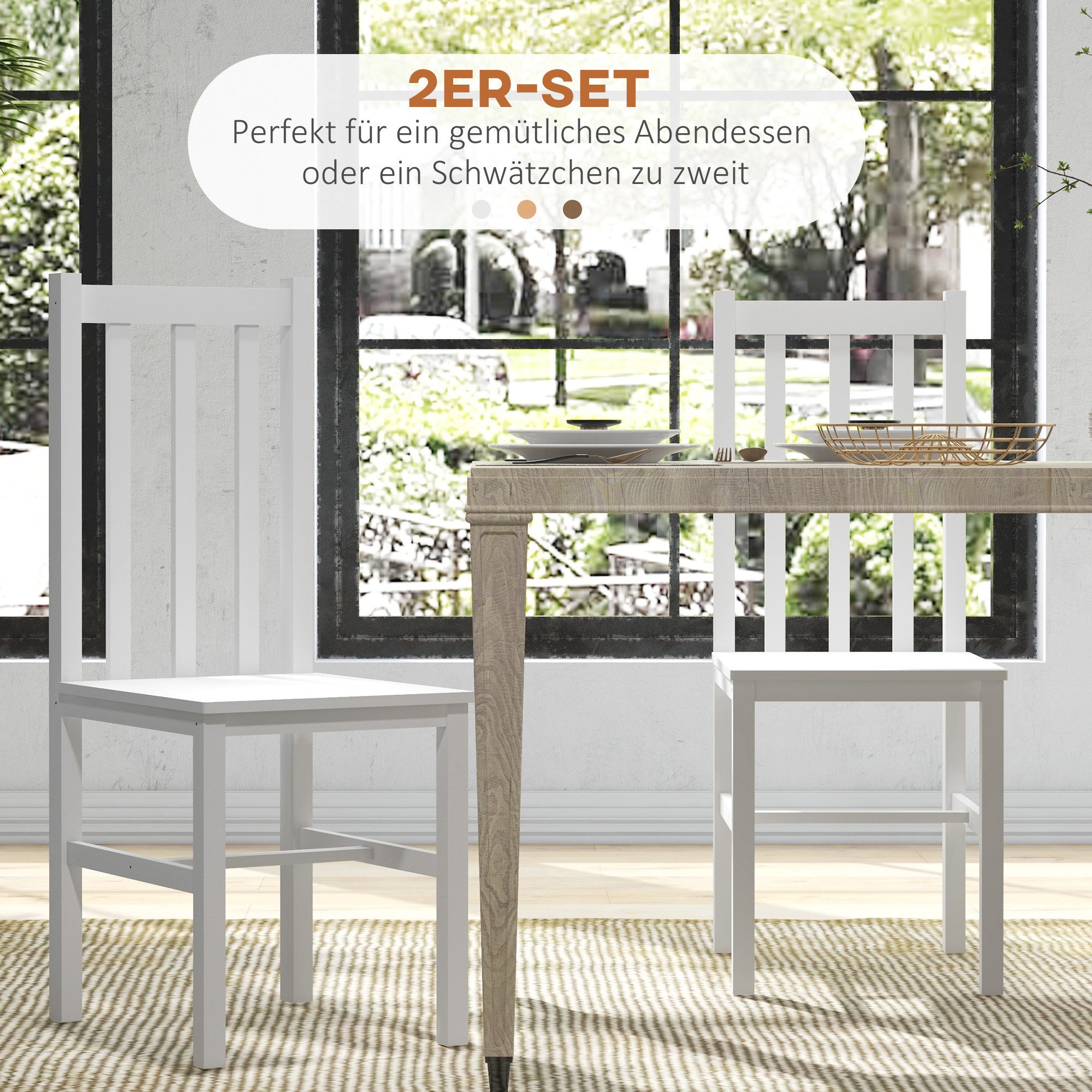furnicato Esszimmerstuhl 2er-Set Küchenstühle Esszimmerstühle 38,5x47,5x99 cm (1 St)