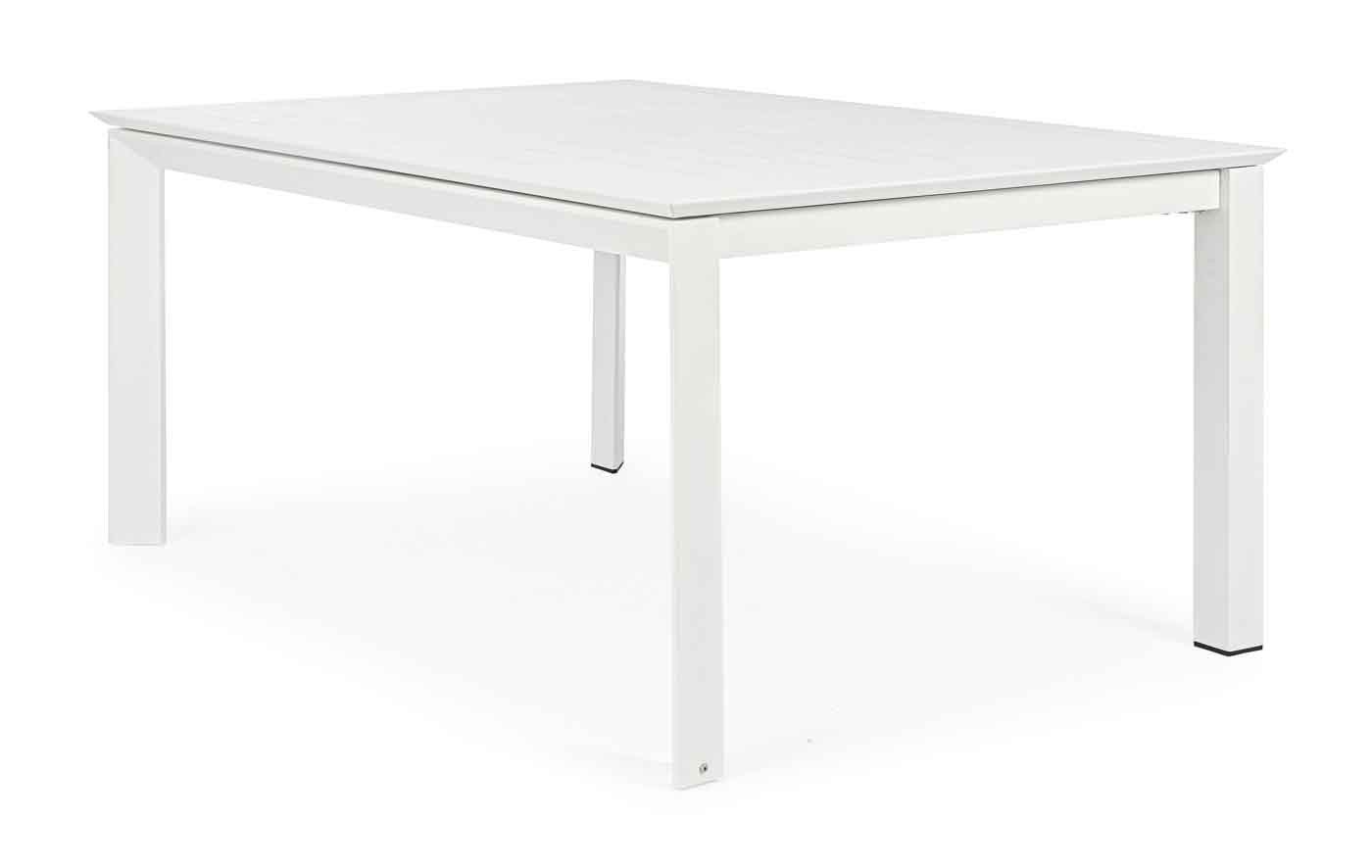 Feeling4Home Esstisch Konnor mit Ausziehfunktion, 160x110/160 cm, Weiß, Geeignet für 6-8 Personen