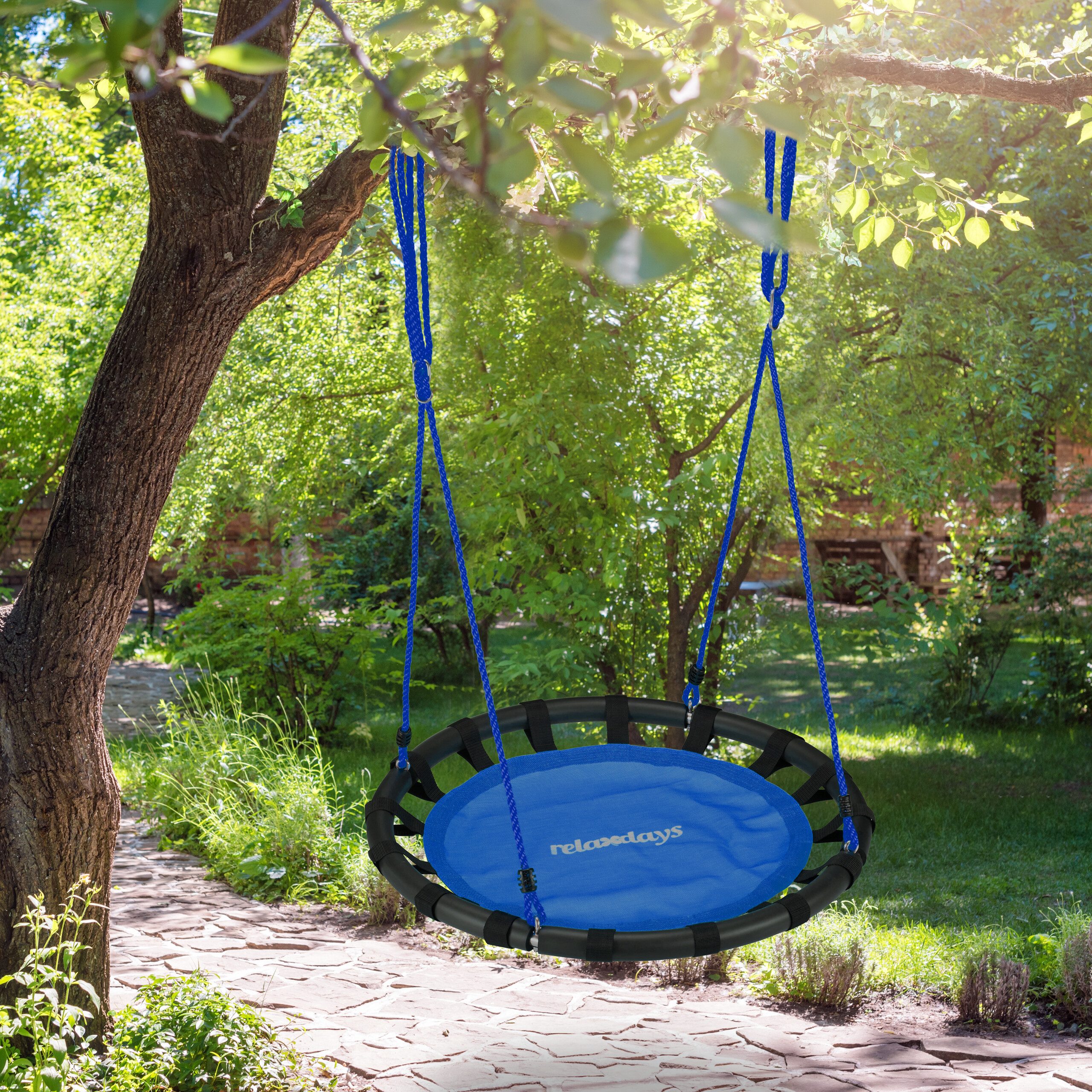 relaxdays Nestschaukel 80cm, Blau günstig online kaufen