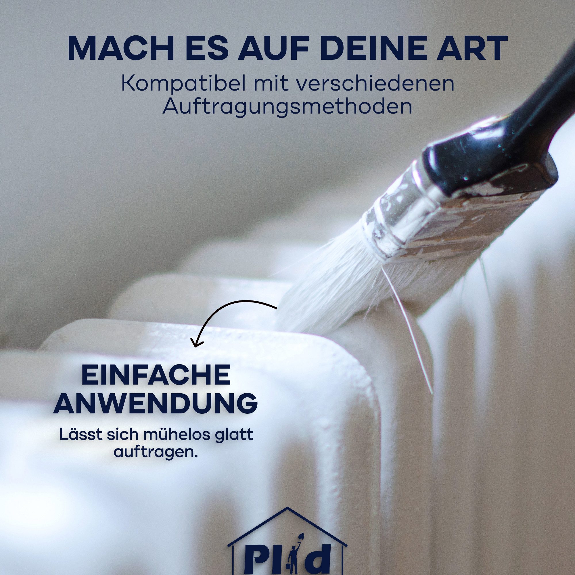 plid Heizkörperlack Premium Heizkörperlack LH Thermolack weiß Glänzend, Schnelltrocknend, verarbeitungsfertig