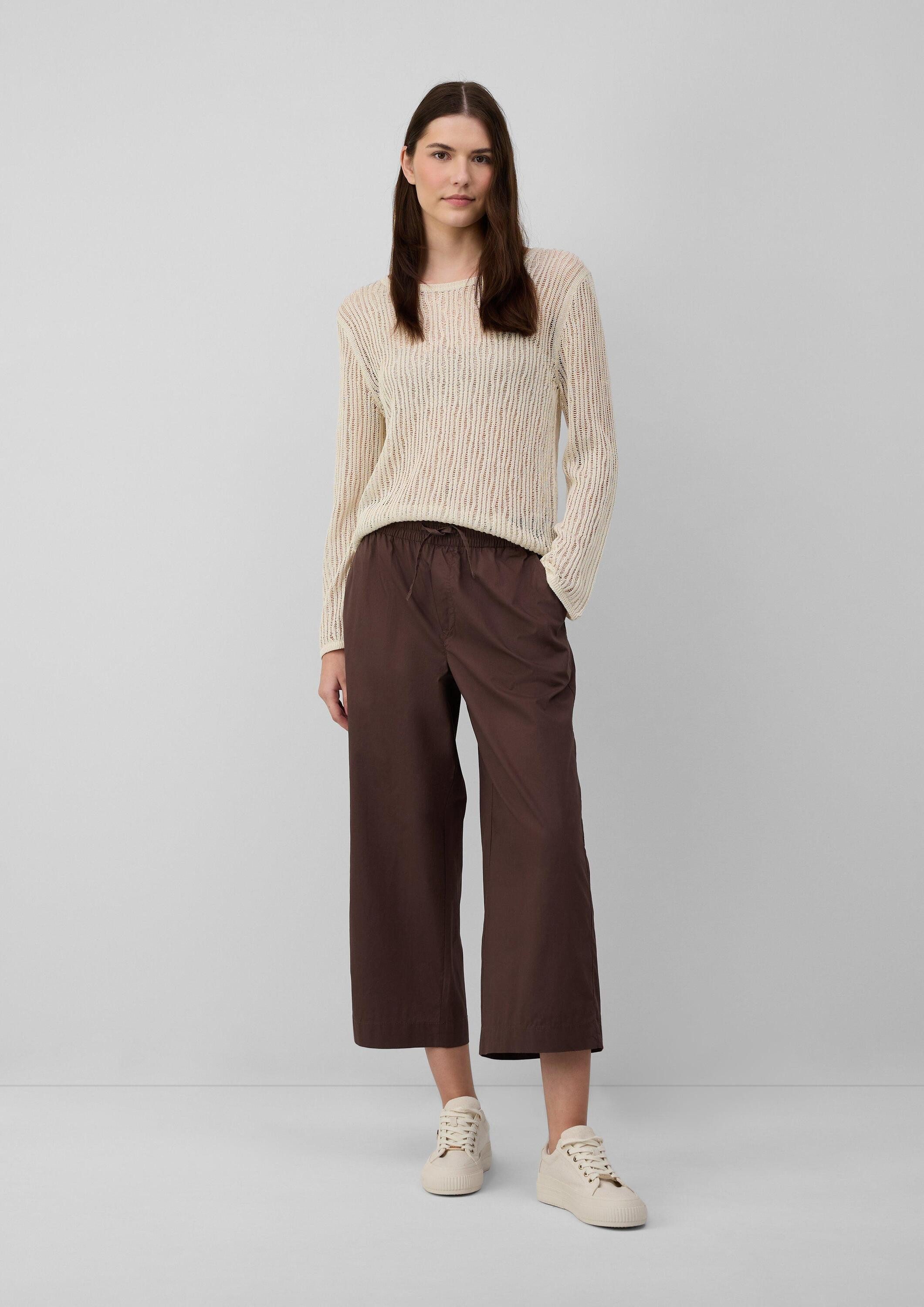 s.Oliver Longpullover Strickpullover Luftiger Strickpullover aus Leinenmix mit Ajourmuster