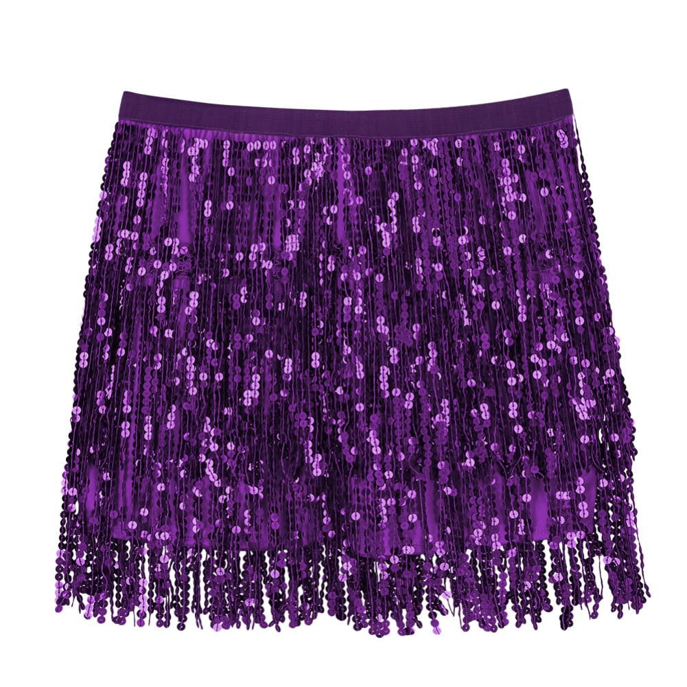 Boland Kostüm Mini Rock Sparkle lila