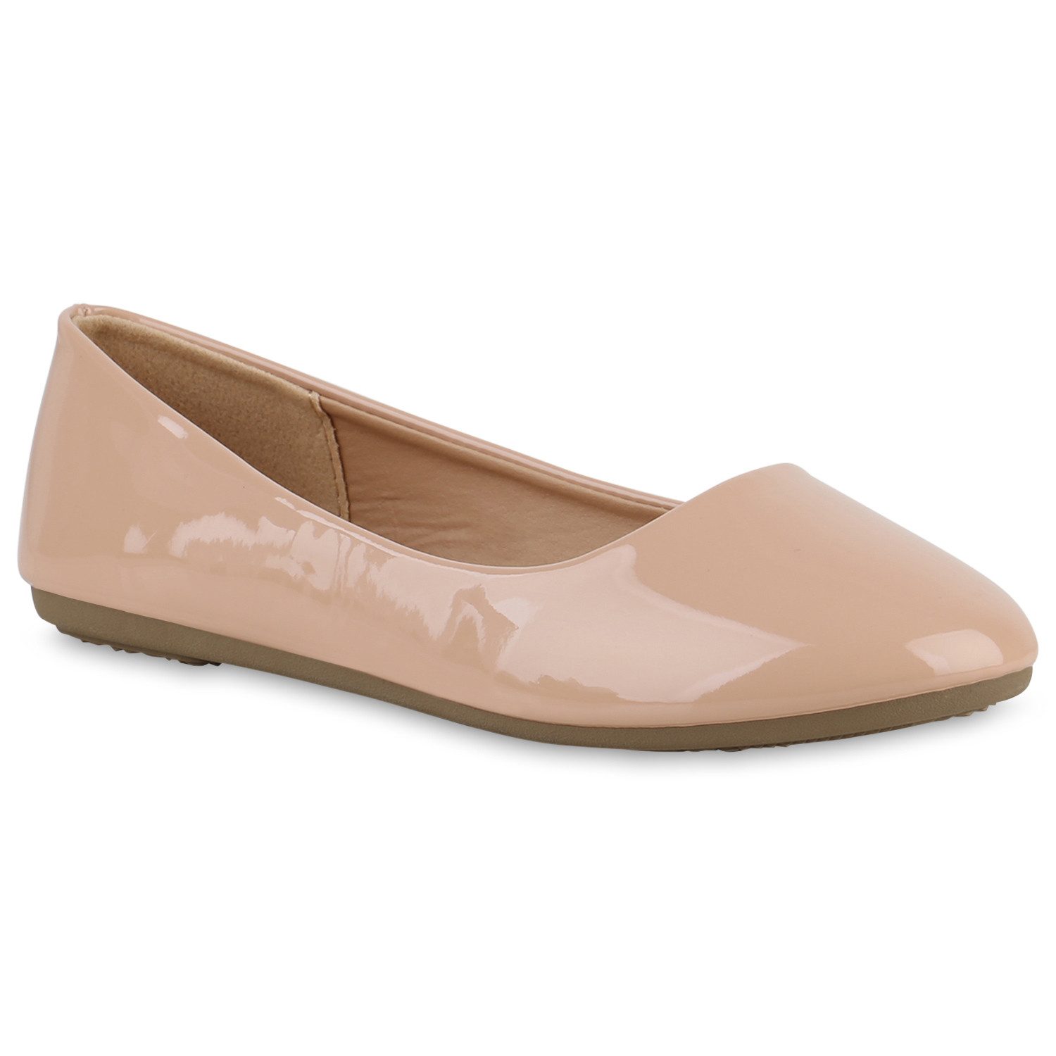 VAN HILL 840128 Ballerina Damen Klassische Балетки Lack Slippers Leder-Optik Abend-