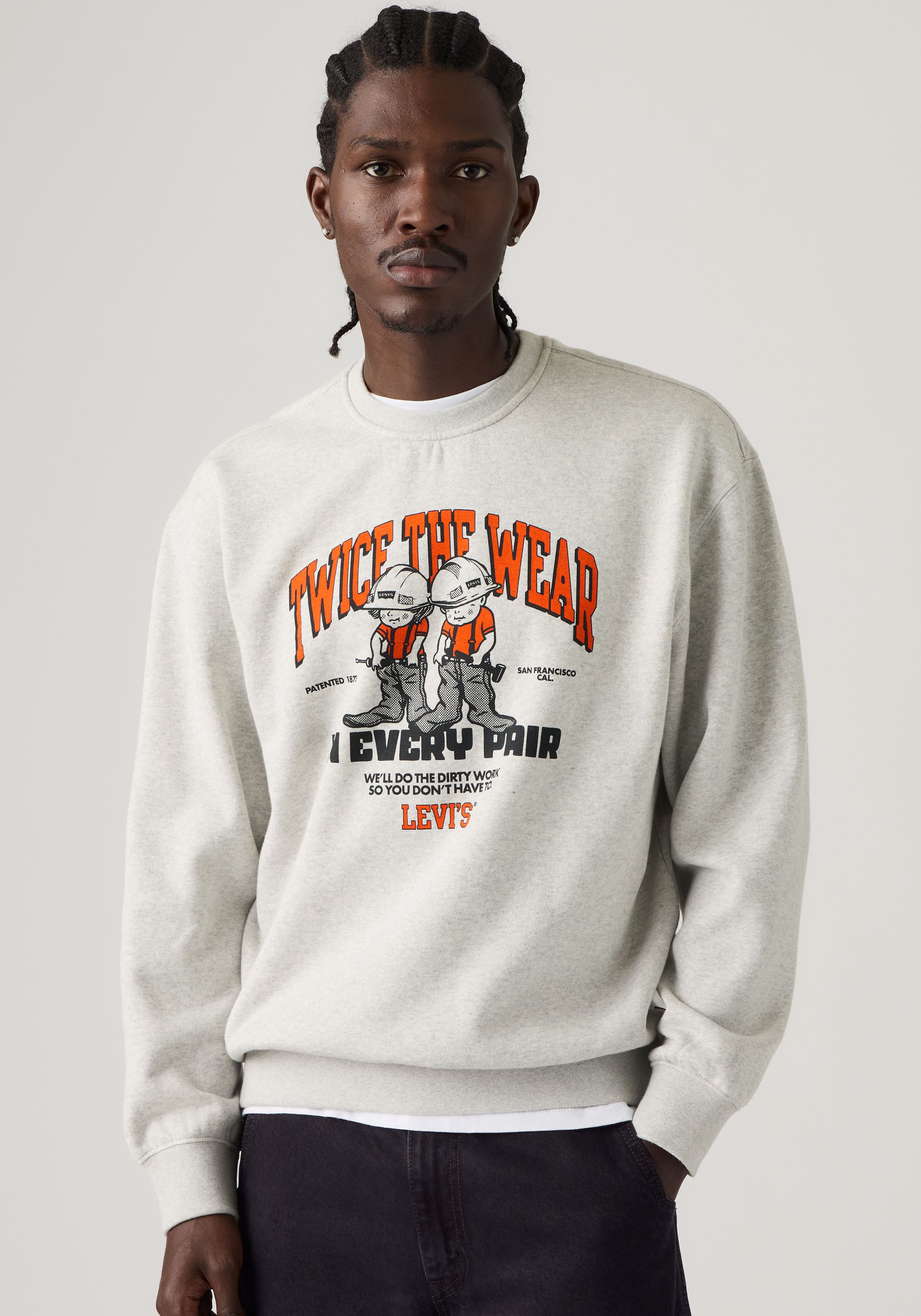 Levi's® Sweatshirt RELAXD GRAPHIC CREW Ärmelabschluss und Saum mit angesetzten elastischen Bündchen – Bild 2 von 5