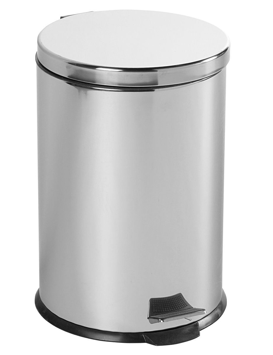 Aqualine Kosmetikeimer SIMPLE LINE Abfallbehälter rund 20l, Edelstahl glanz, Aqualine-27120