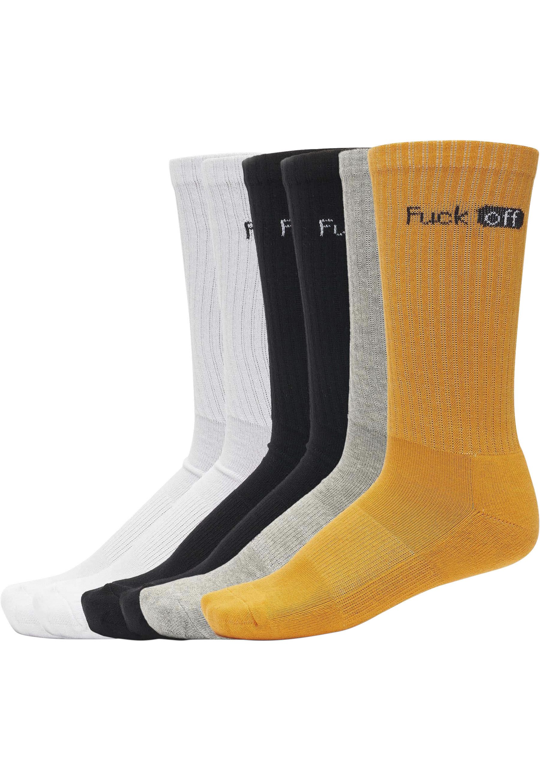 MisterTee Strümpfe MisterTee Unisex Fuck Off Socks 6-Pack (1-Paar)