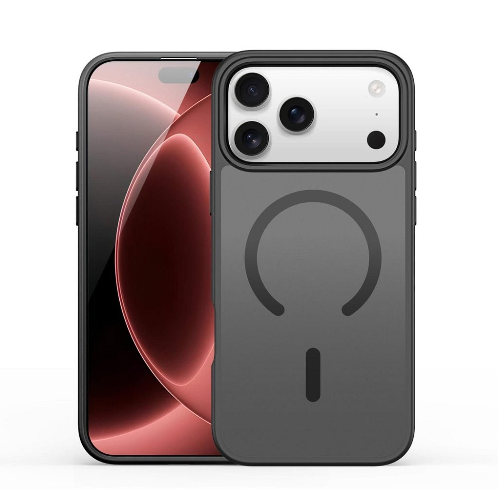 Dux Ducis Handyhülle YIND Open Ring Version kompatibel mit iPhone 17 Pro / 18 Pro, Schwarz 6,3 Zoll, Open Ring und erhöhte Display- und Kameraränder