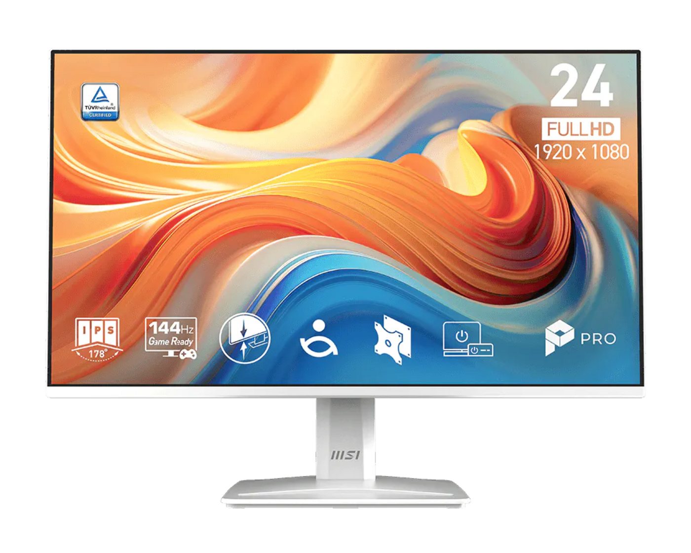 MSI PRO MP243W E14 LED-Monitor (60,5 cm/24 ", 1920 x 1080 px, Full HD, 1 ms Reaktionszeit, 144 Hz, IPS, neigbar, Lautsprecher)