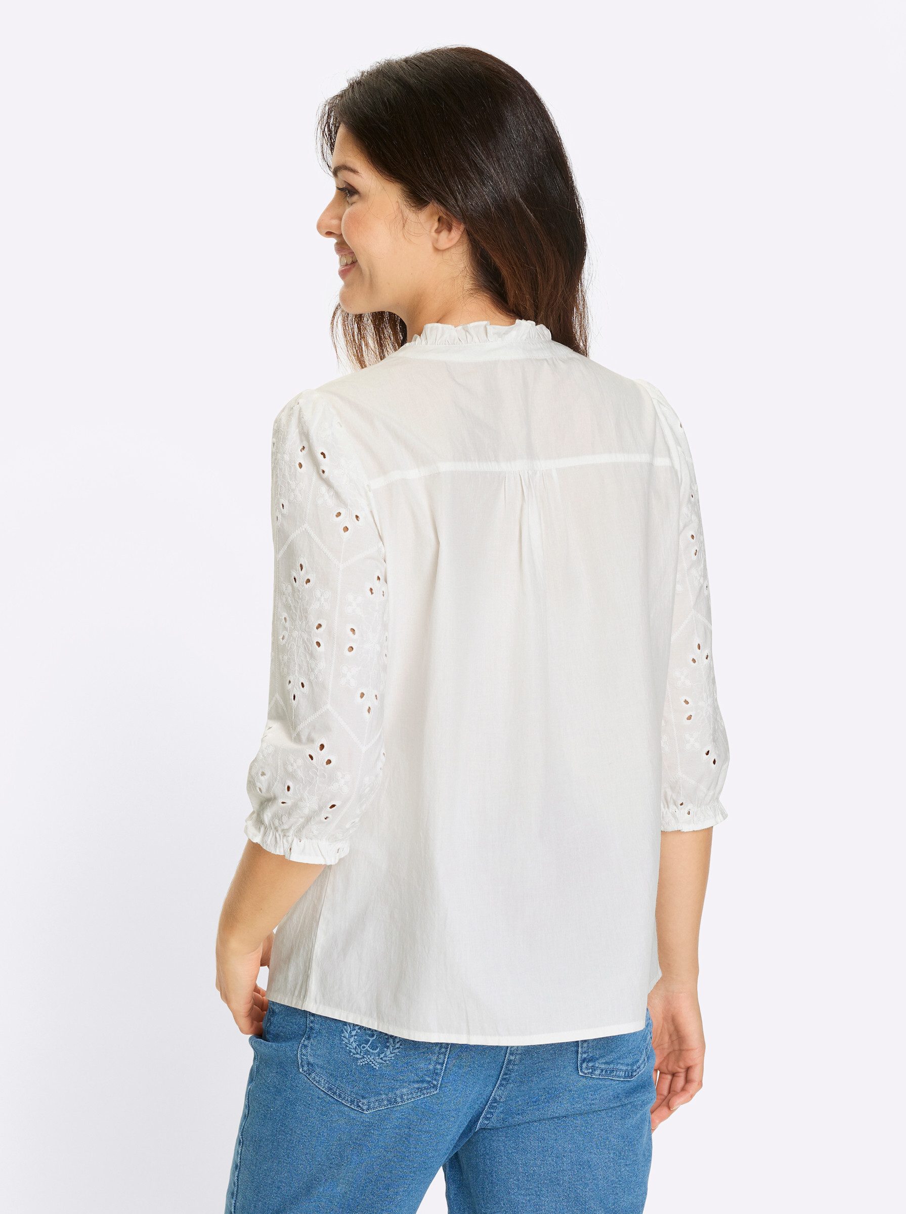 Sieh an! Klassische Bluse 3/4-Arm-Bluse 3/4-Arm