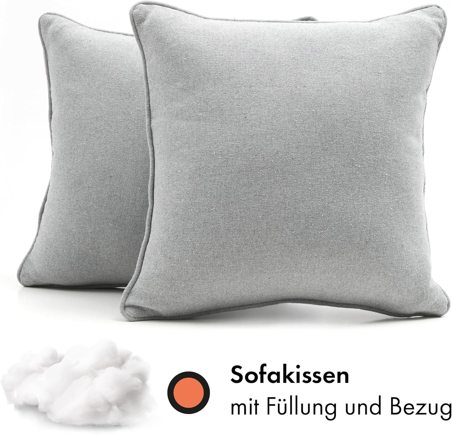 DYNMC you Sofakissen mit Füllung und Bezug - 2er Set mit Viel Füllung, Rück günstig online kaufen